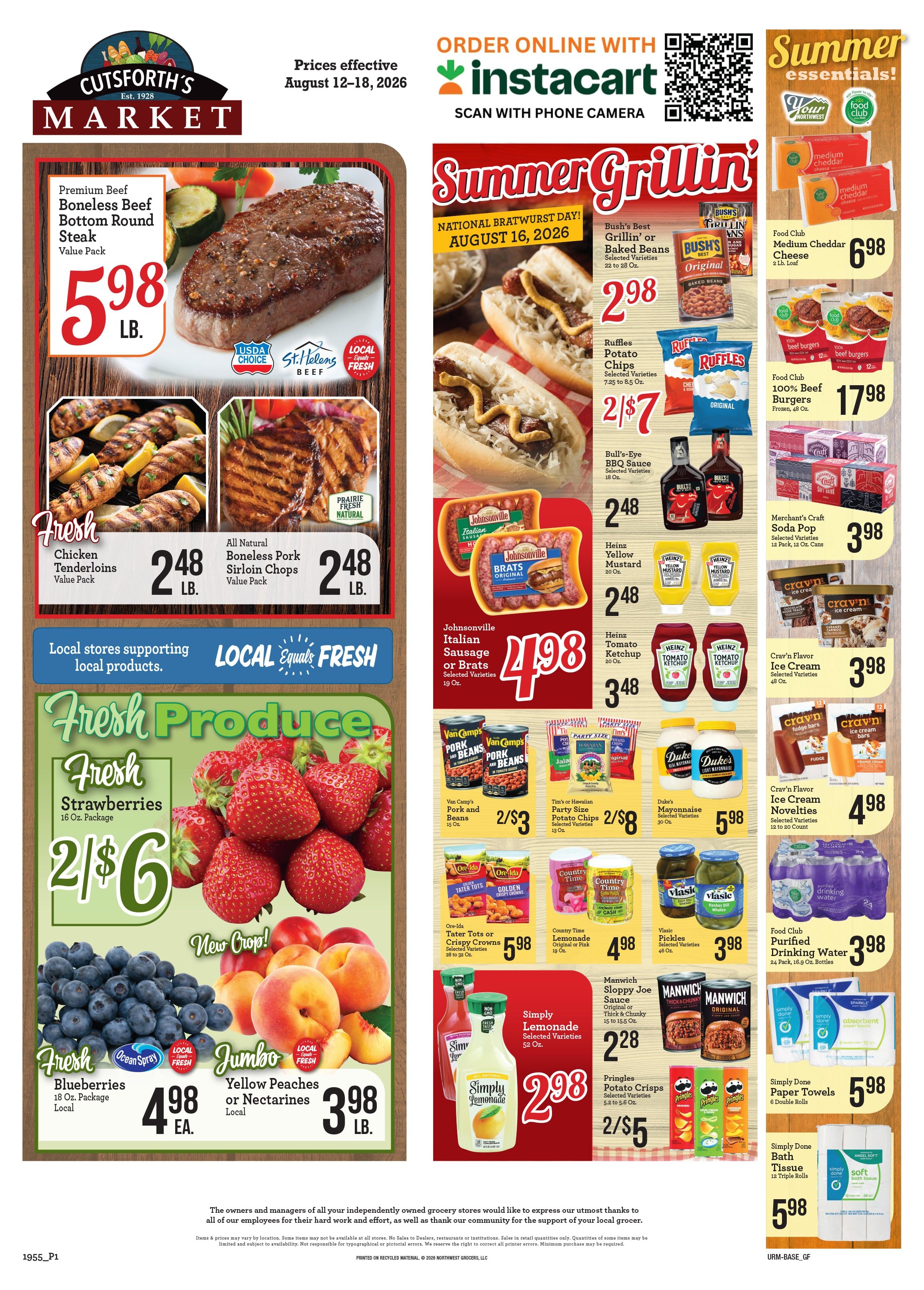 Cutsforth's Market Weekly Ad August 12 - 18, 2026