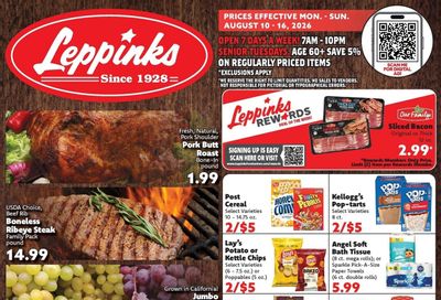 Leppinks Food Centers Weekly Ad August 10 - 16, 2026