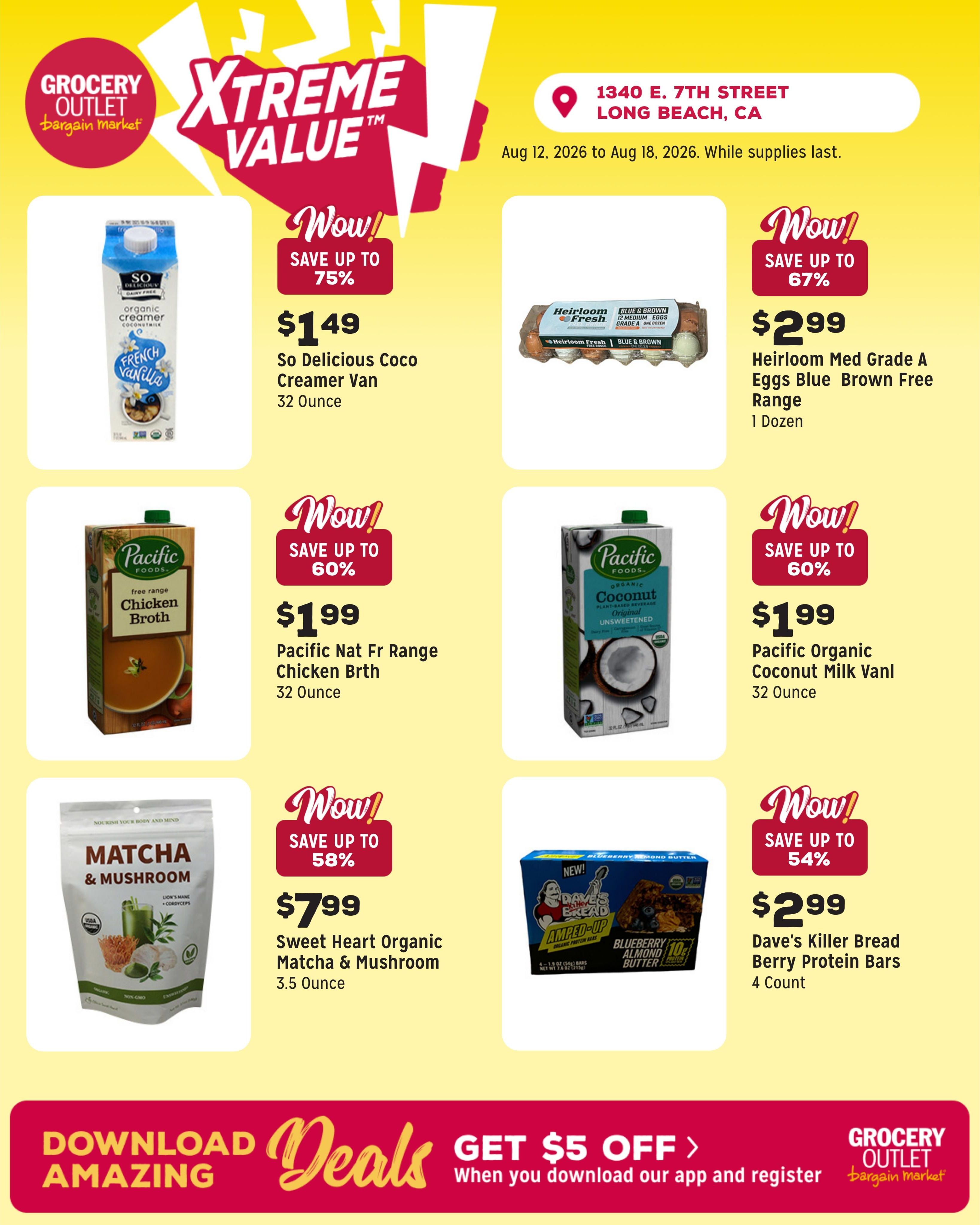 Grocery Outlet (Long Beach Area, CA) Weekly Ad August 12 - 18, 2026