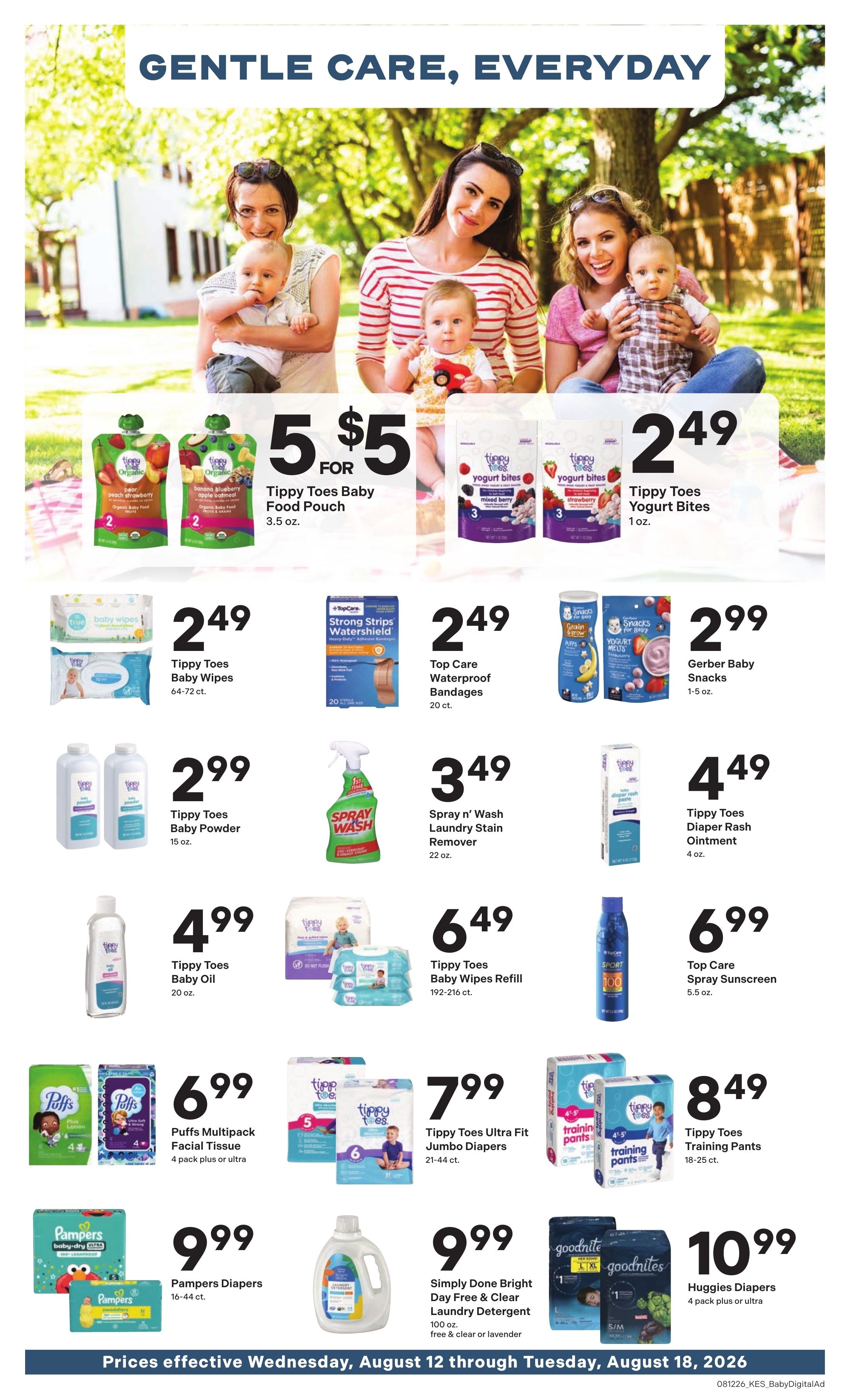 Kessler's Grocery Gentle Care, Everyday Gentle Care, Everyday Weekly Ad August 12 - 18, 2026