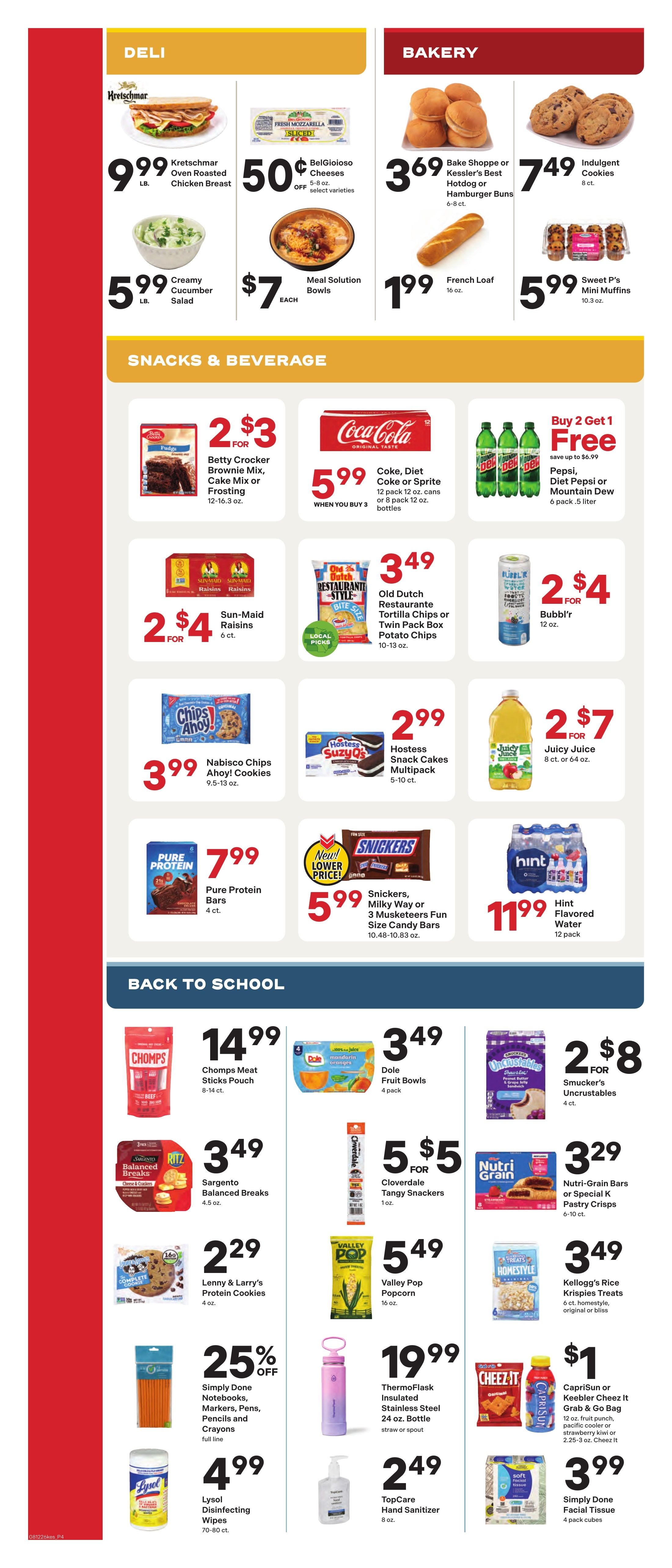 Kessler's Grocery Weekly Ad August 12 - 18, 2026