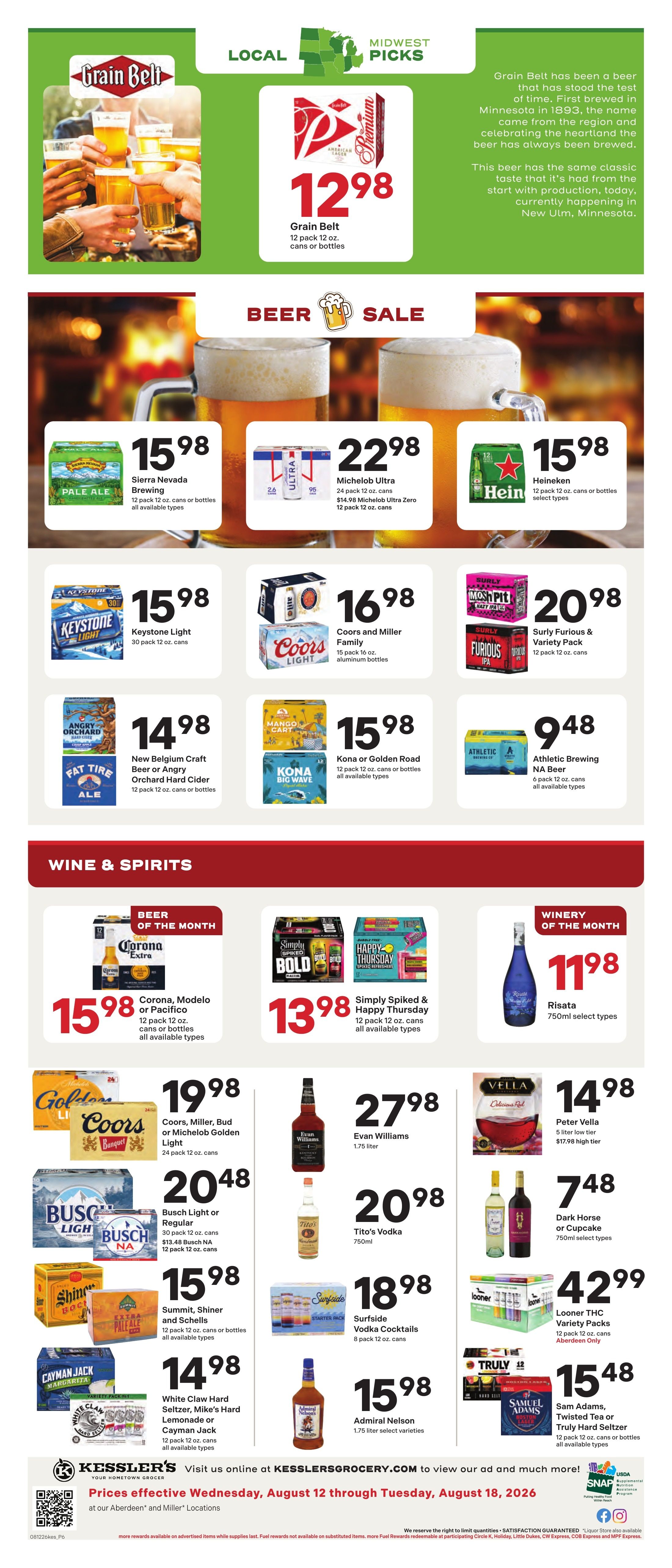 Kessler's Grocery Weekly Ad August 12 - 18, 2026