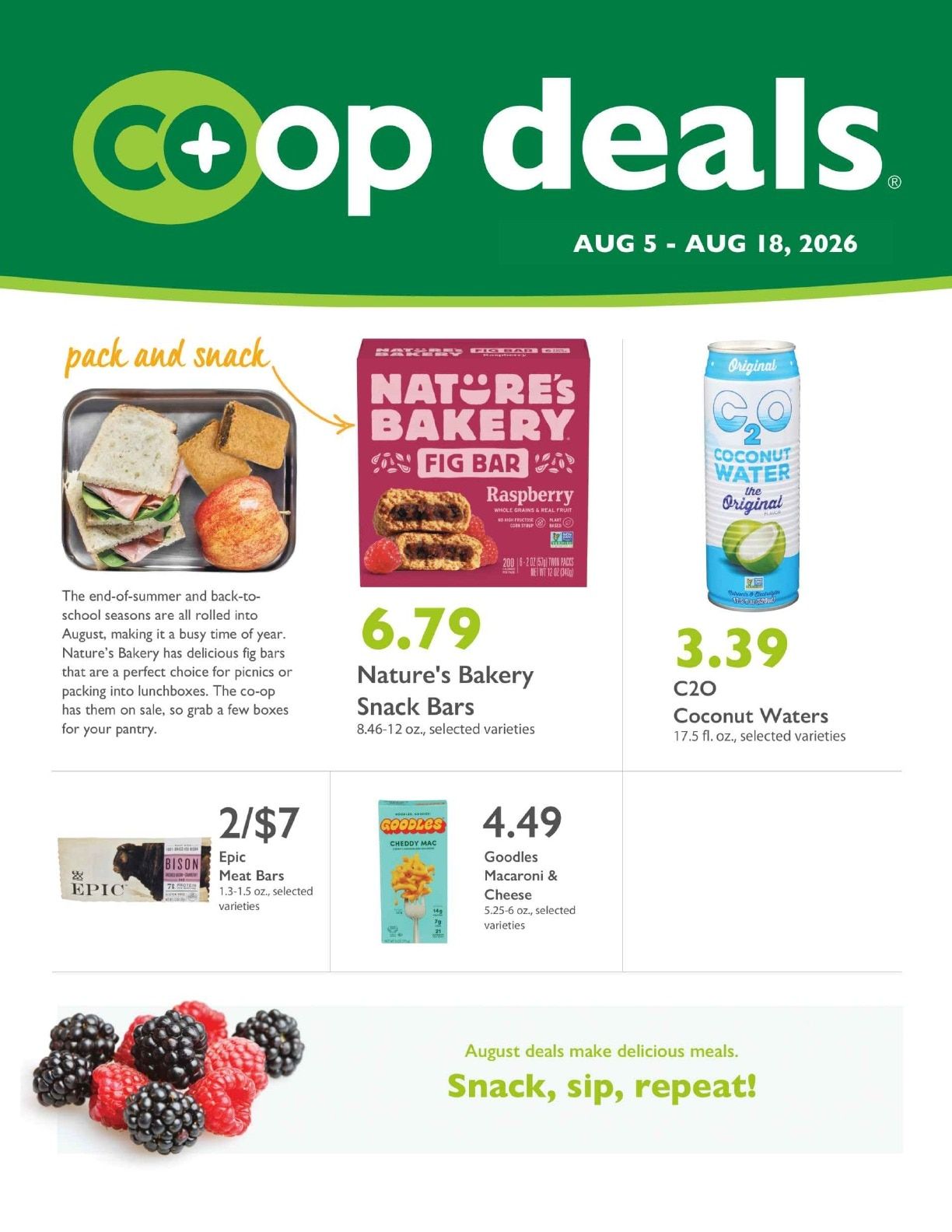 Co-op Market Grocery & Deli Co+op Deals Weekly Ad August 5 - 18, 2026