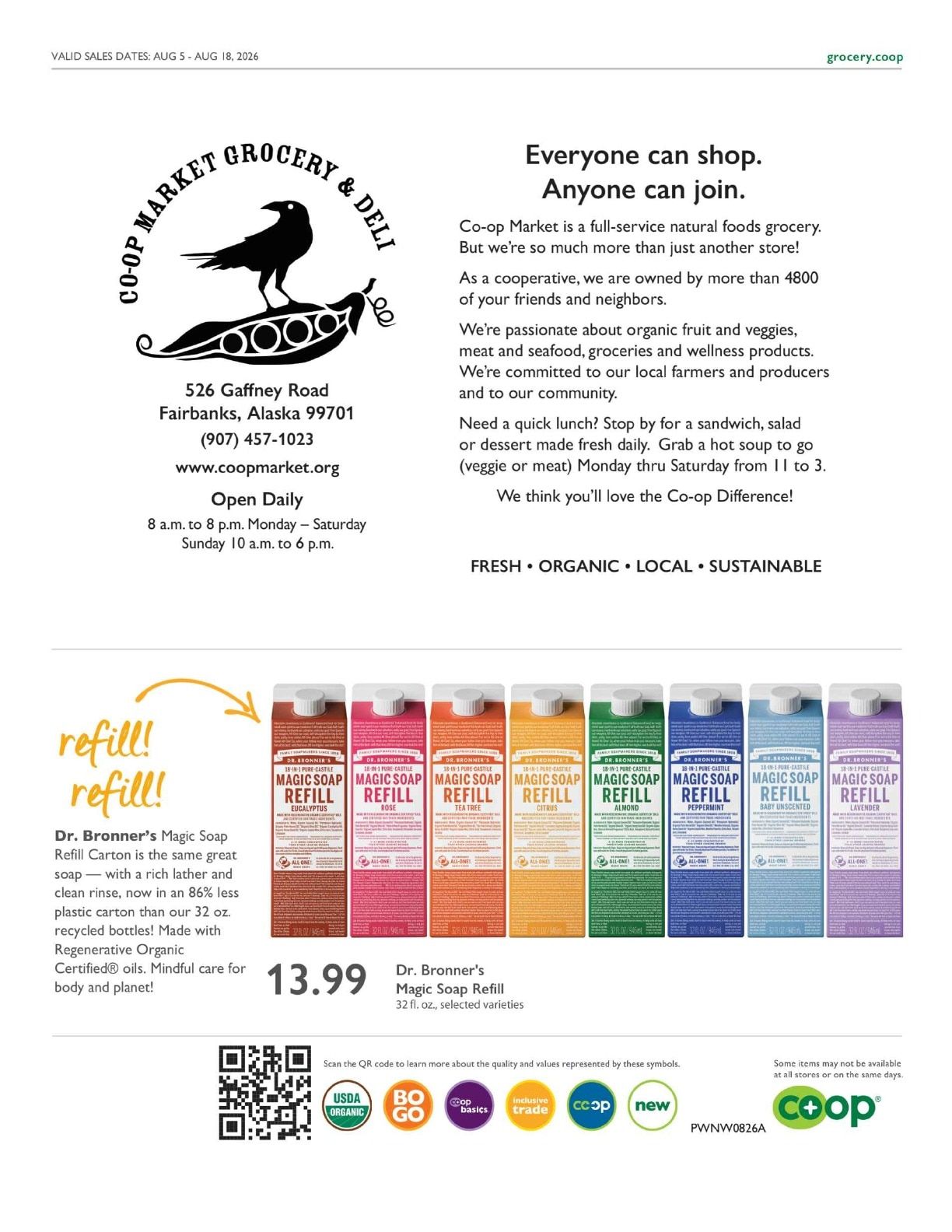 Co-op Market Grocery & Deli Co+op Deals Weekly Ad August 5 - 18, 2026