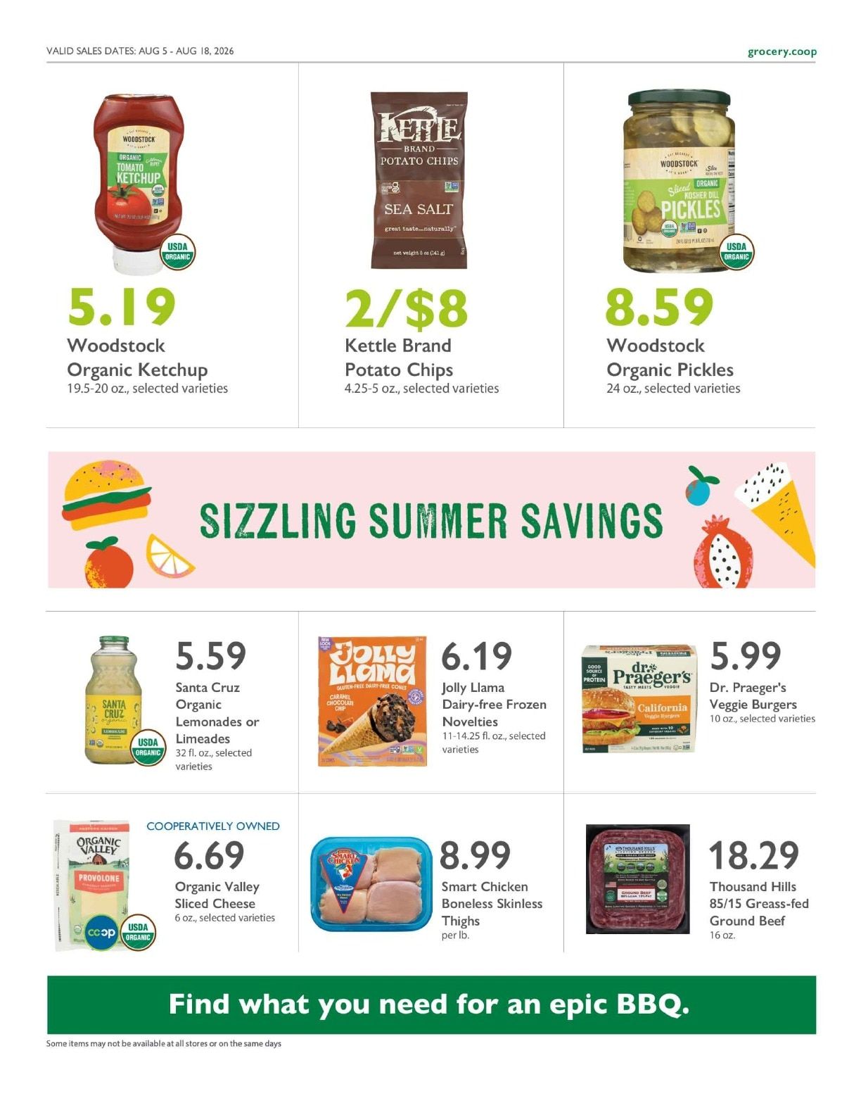Co-op Market Grocery & Deli Co+op Deals Weekly Ad August 5 - 18, 2026