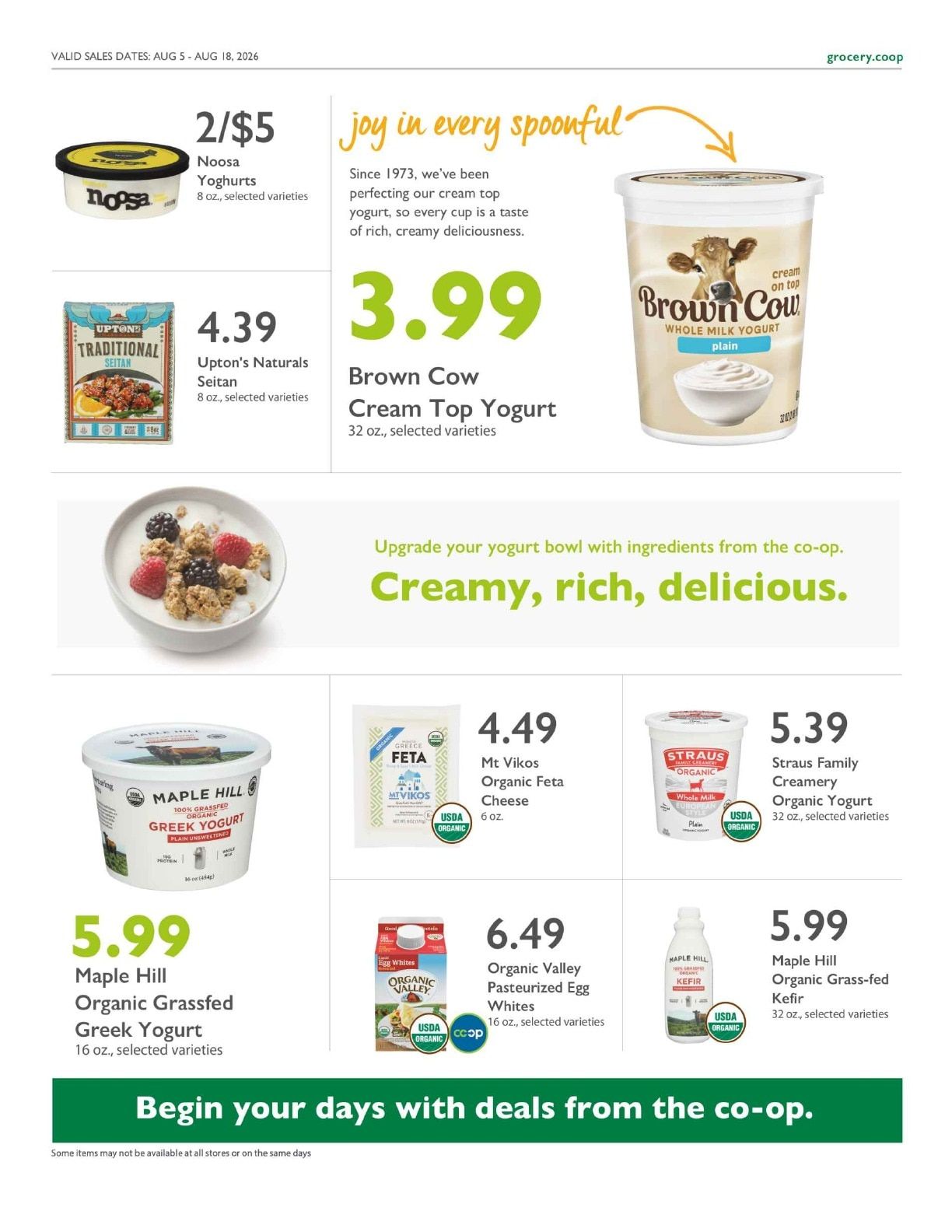 Sacramento Natural Foods Co-op Co+op Deals Weekly Ad August 5 - 18, 2026
