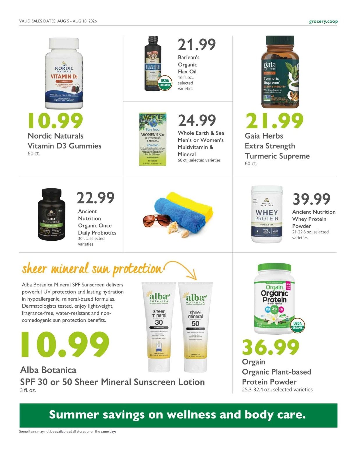 Sacramento Natural Foods Co-op Co+op Deals Weekly Ad August 5 - 18, 2026