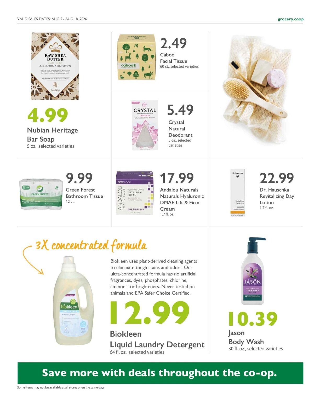 Sacramento Natural Foods Co-op Co+op Deals Weekly Ad August 5 - 18, 2026