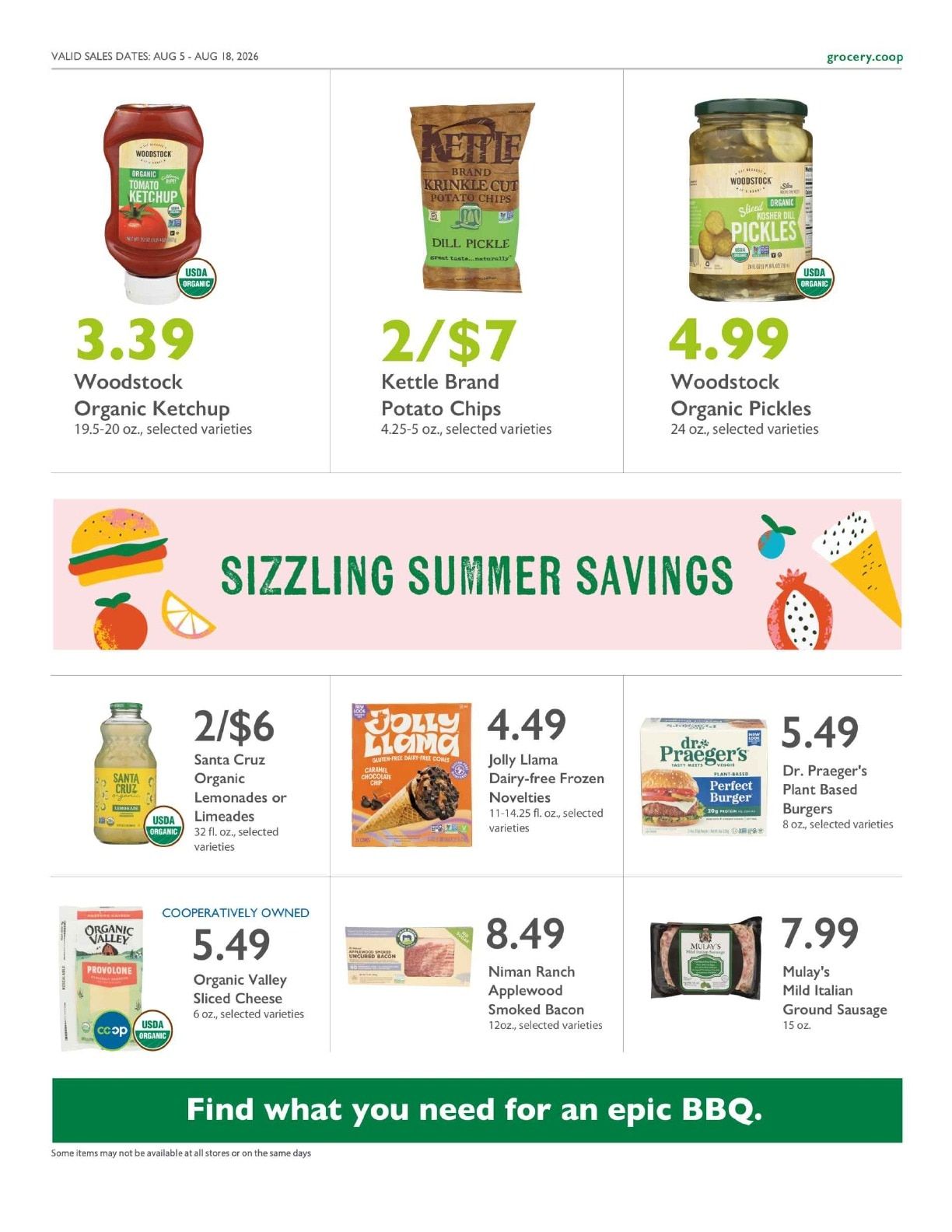 Sacramento Natural Foods Co-op Co+op Deals Weekly Ad August 5 - 18, 2026