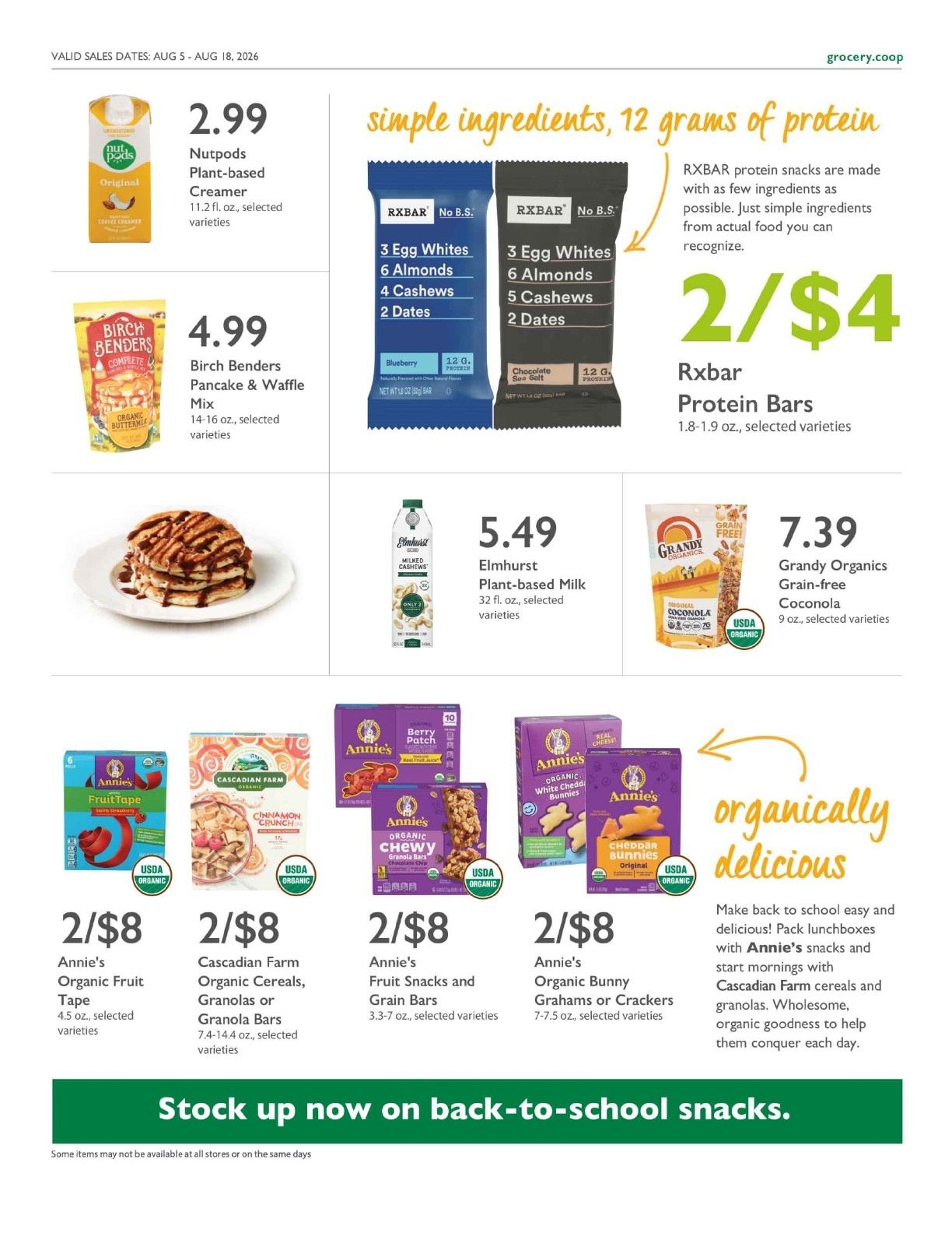Sacramento Natural Foods Co-op Co+op Deals Weekly Ad August 5 - 18, 2026