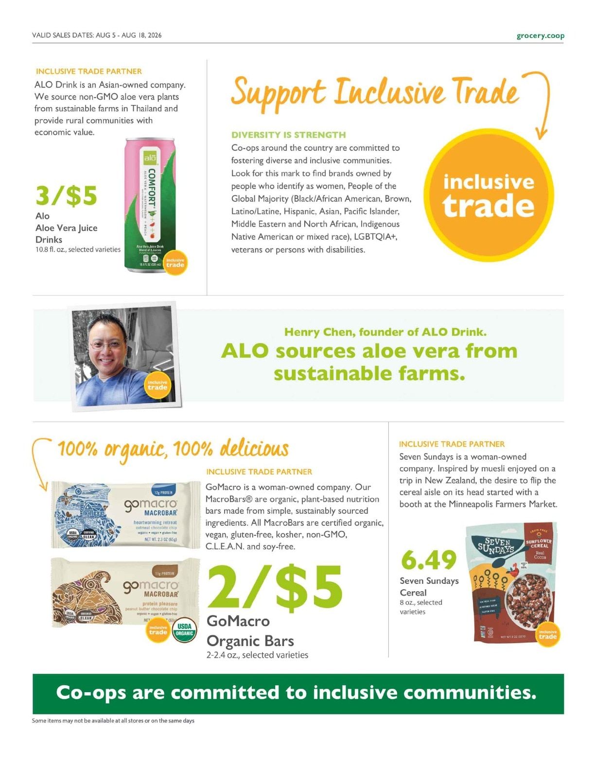 Sacramento Natural Foods Co-op Co+op Deals Weekly Ad August 5 - 18, 2026