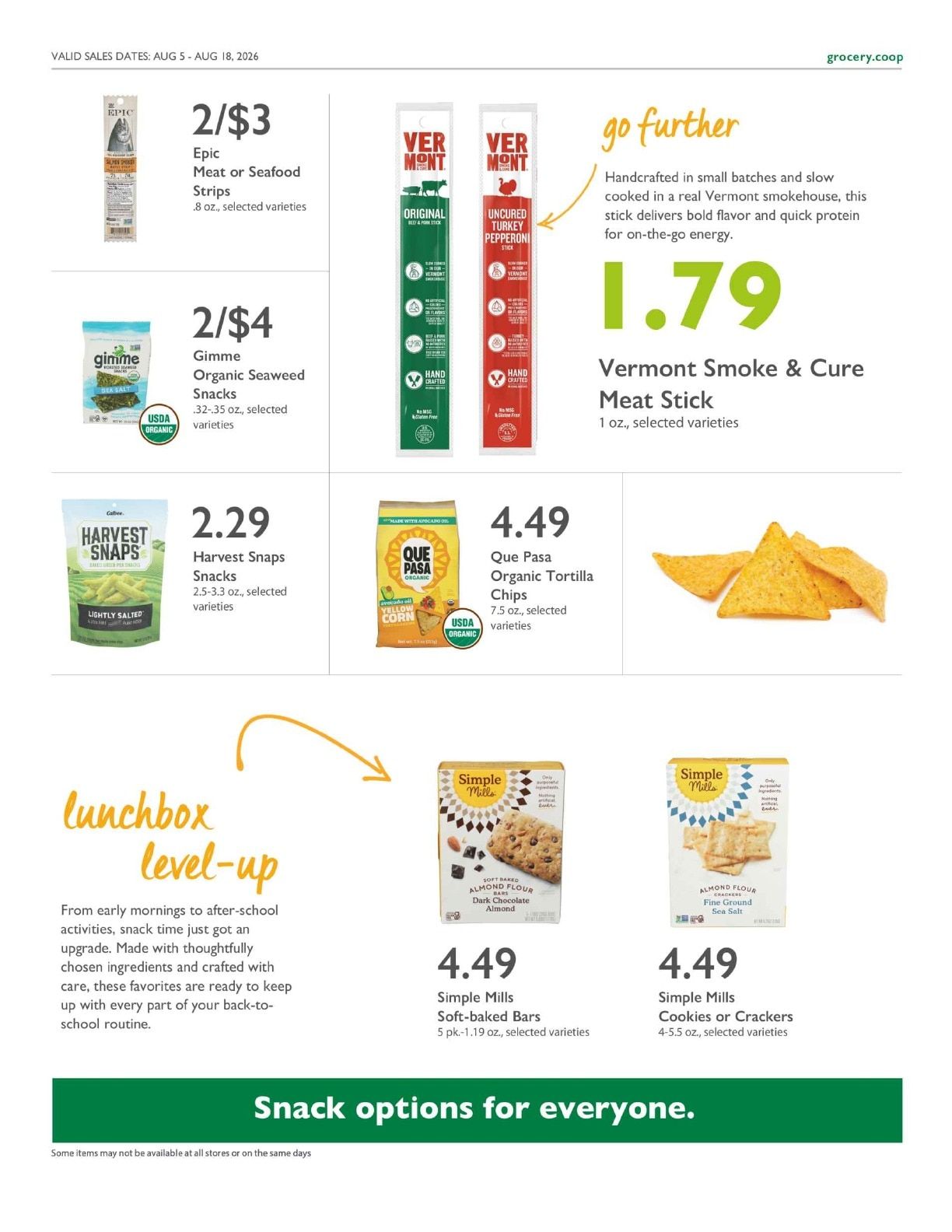 Greenbelt Co-op Supermarket and Pharmacy Co+op Deals Weekly Ad August 5 - 18, 2026