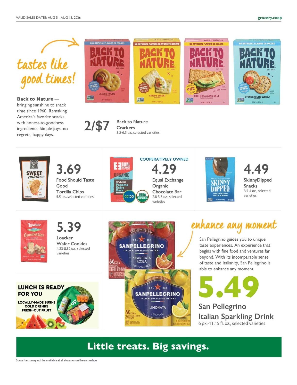Greenbelt Co-op Supermarket and Pharmacy Co+op Deals Weekly Ad August 5 - 18, 2026