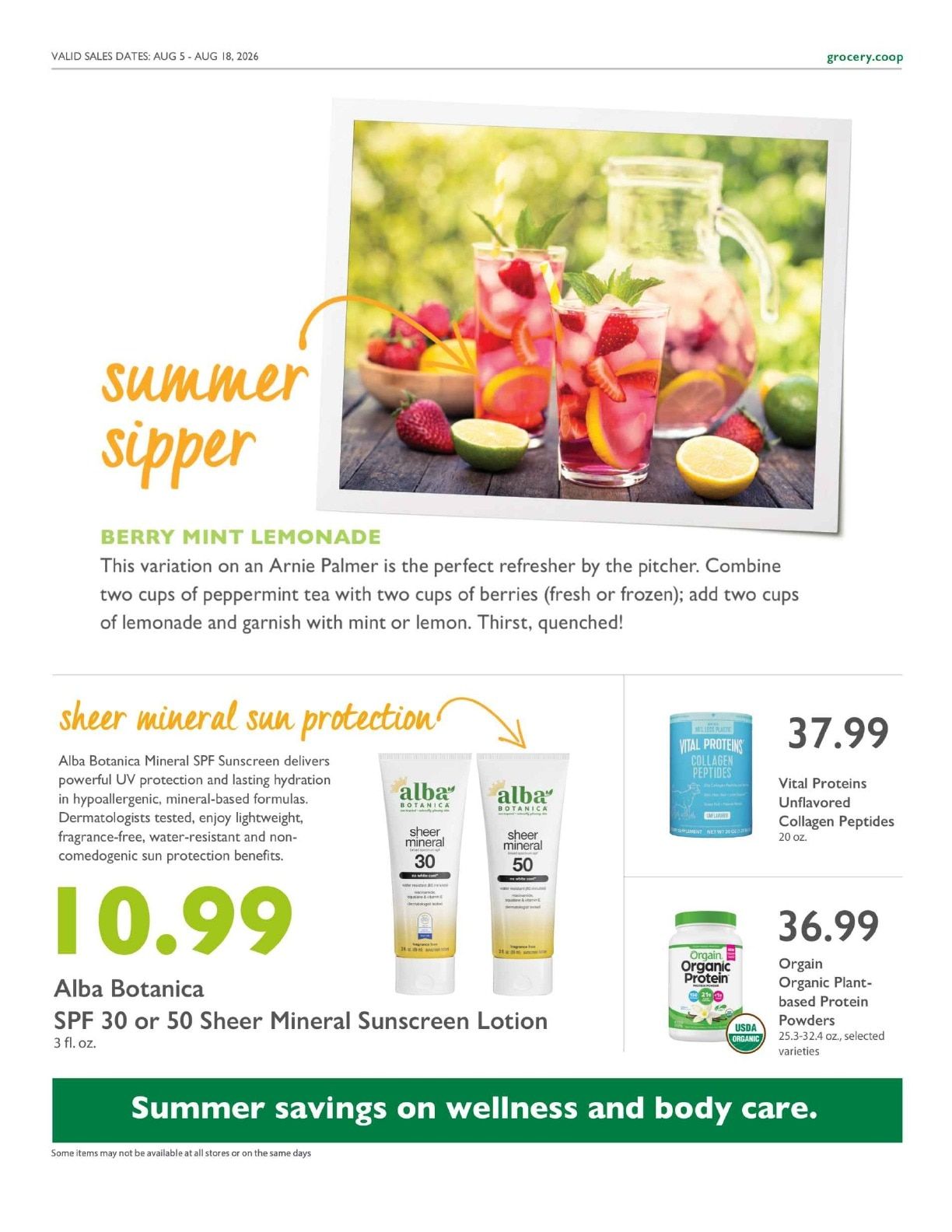 Greenbelt Co-op Supermarket and Pharmacy Co+op Deals Weekly Ad August 5 - 18, 2026