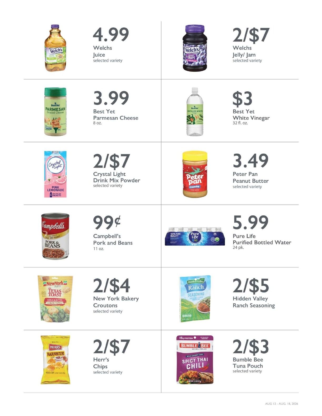Greenbelt Co-op Supermarket and Pharmacy Fridge and Freezer Weekly Ad August 12 - 18, 2026