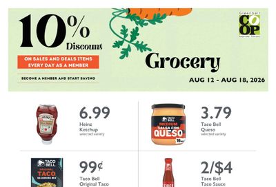 Greenbelt Co-op Supermarket and Pharmacy Grocery Weekly Ad August 12 - 18, 2026