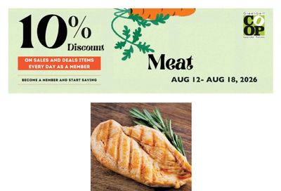 Greenbelt Co-op Supermarket and Pharmacy Meat Weekly Ad August 12 - 18, 2026