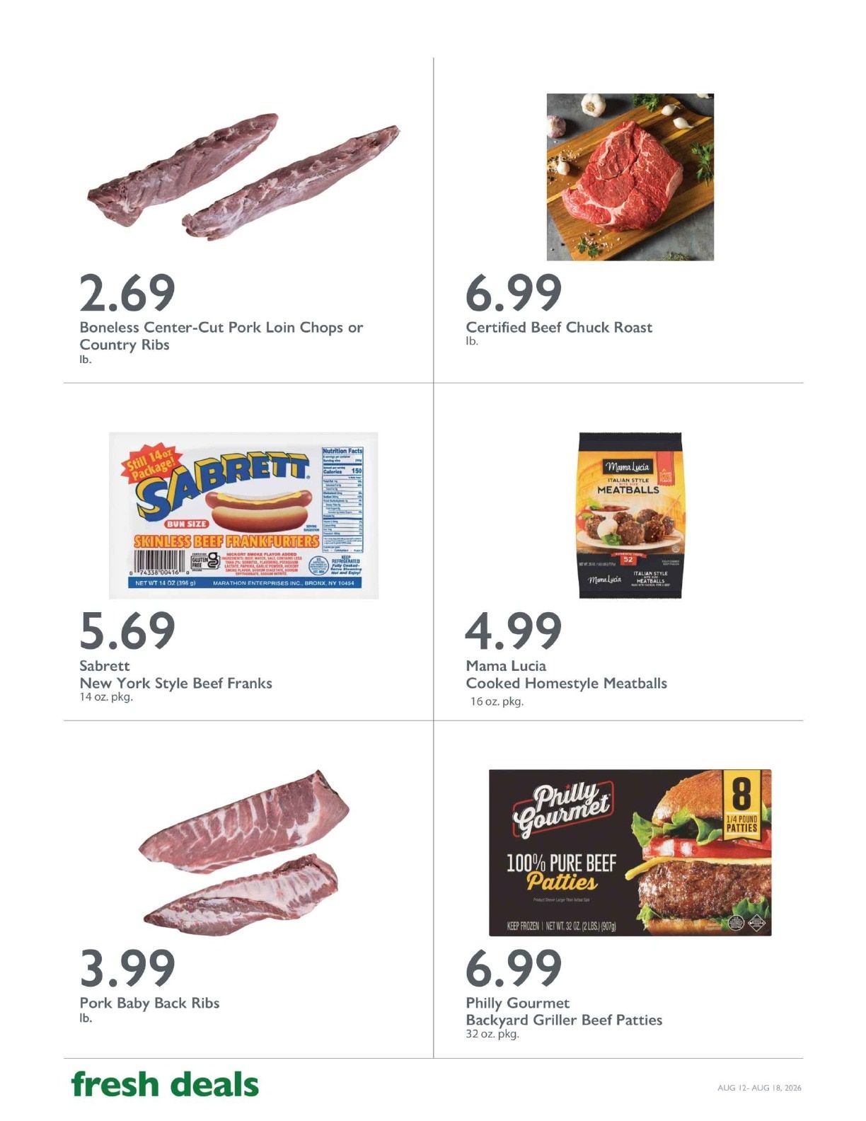 Greenbelt Co-op Supermarket and Pharmacy Meat Weekly Ad August 12 - 18, 2026