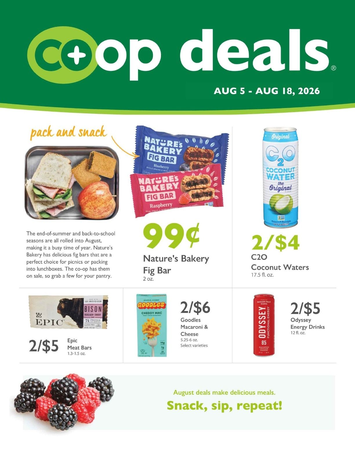 Outpost Natural Foods Co-op Co+op Deals Weekly Ad August 5 - 18, 2026