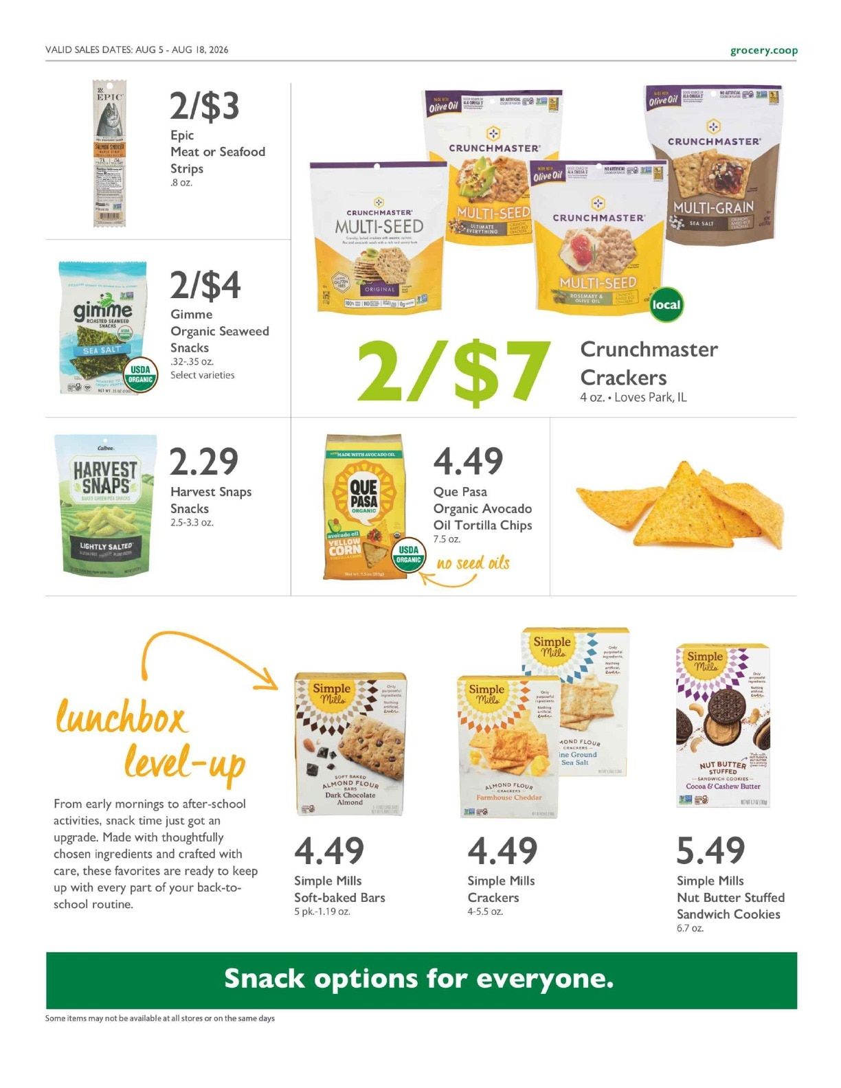 Outpost Natural Foods Co-op Co+op Deals Weekly Ad August 5 - 18, 2026