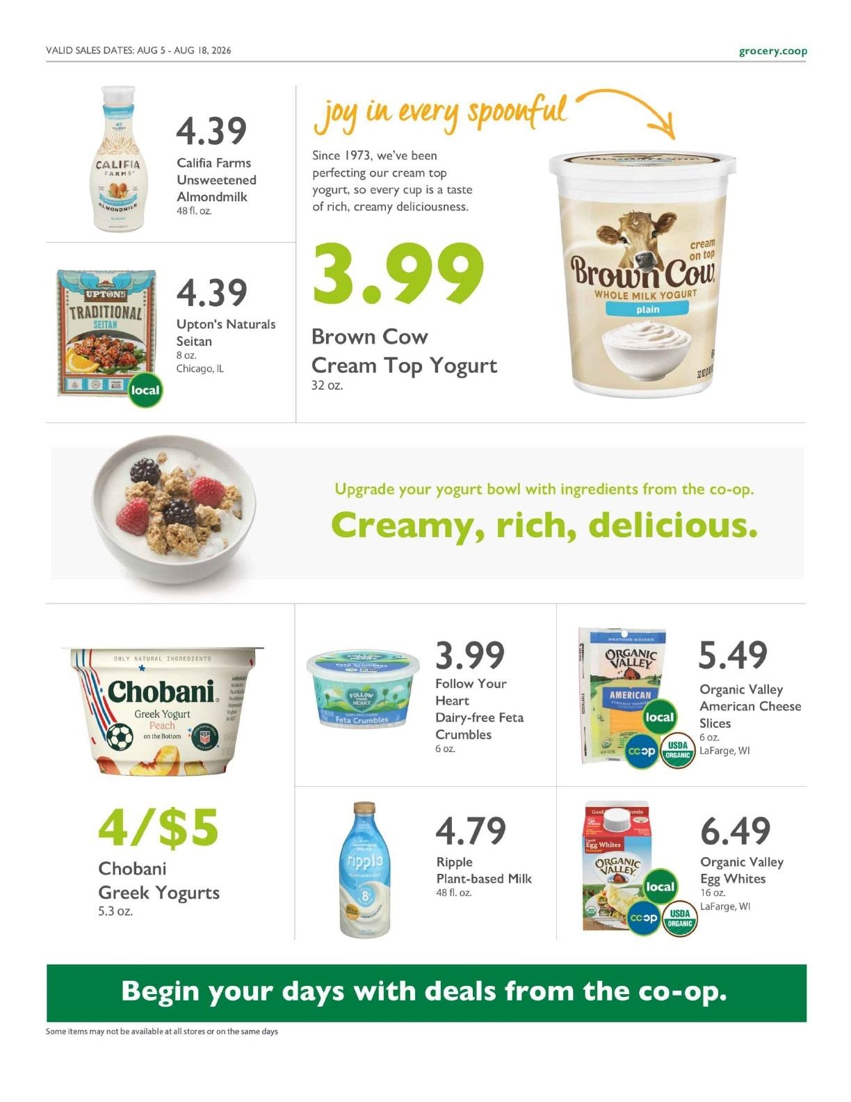 Outpost Natural Foods Co-op Co+op Deals Weekly Ad August 5 - 18, 2026