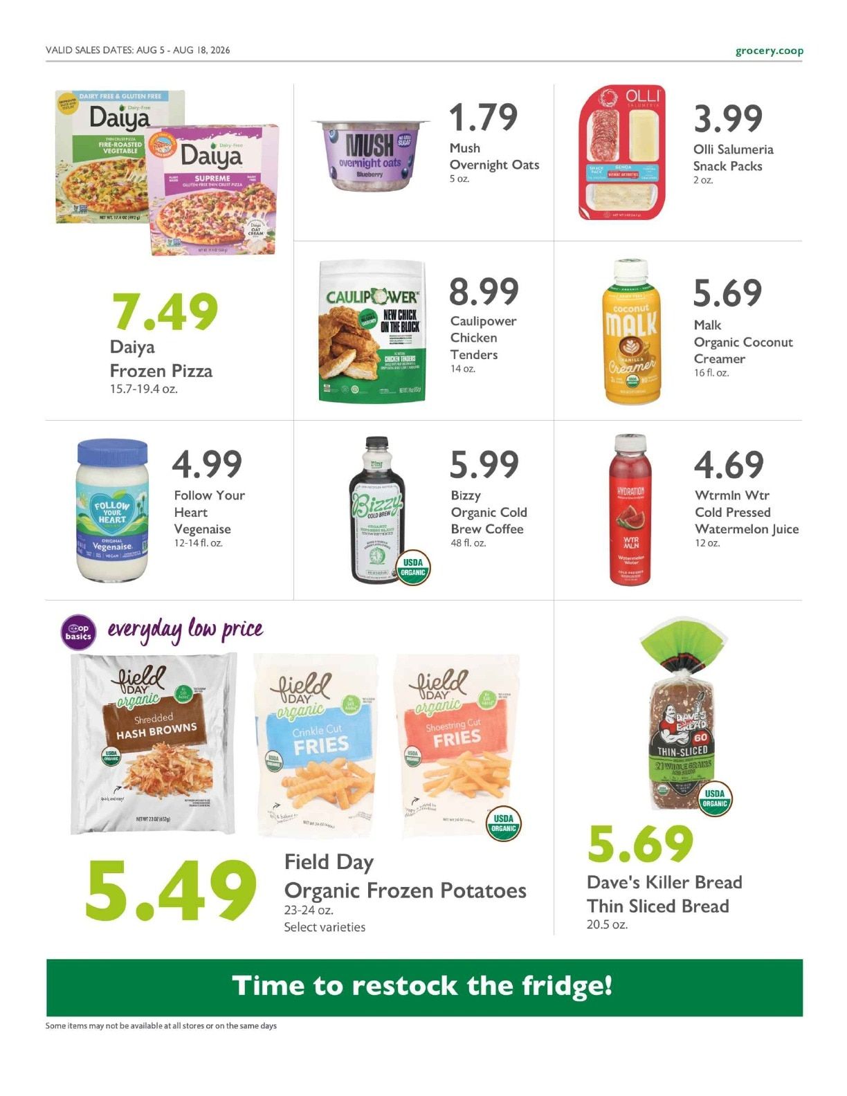 Outpost Natural Foods Co-op Co+op Deals Weekly Ad August 5 - 18, 2026
