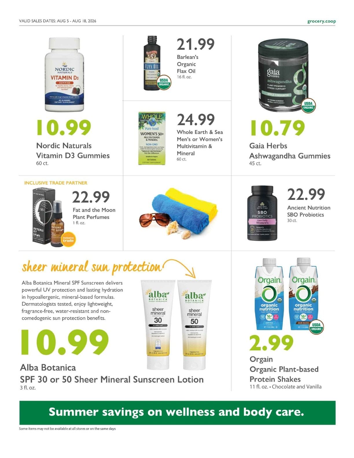 Outpost Natural Foods Co-op Co+op Deals Weekly Ad August 5 - 18, 2026