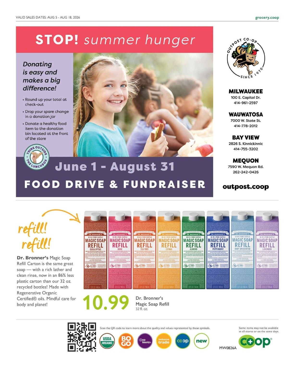 Outpost Natural Foods Co-op Co+op Deals Weekly Ad August 5 - 18, 2026