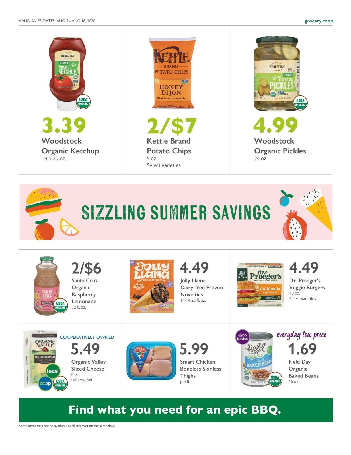 Outpost Natural Foods Co-op Co+op Deals Weekly Ad August 5 - 18, 2026