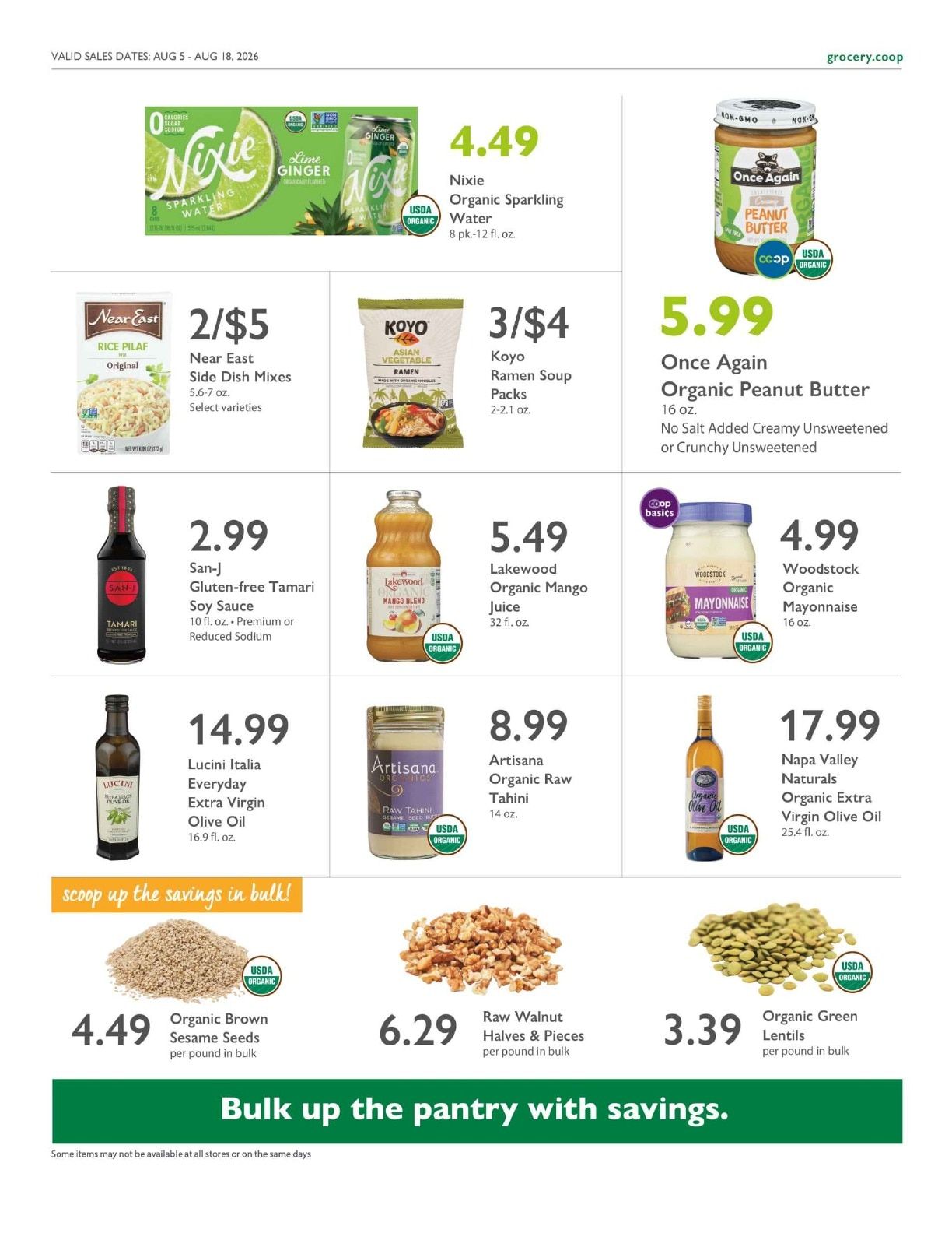 Outpost Natural Foods Co-op Co+op Deals Weekly Ad August 5 - 18, 2026