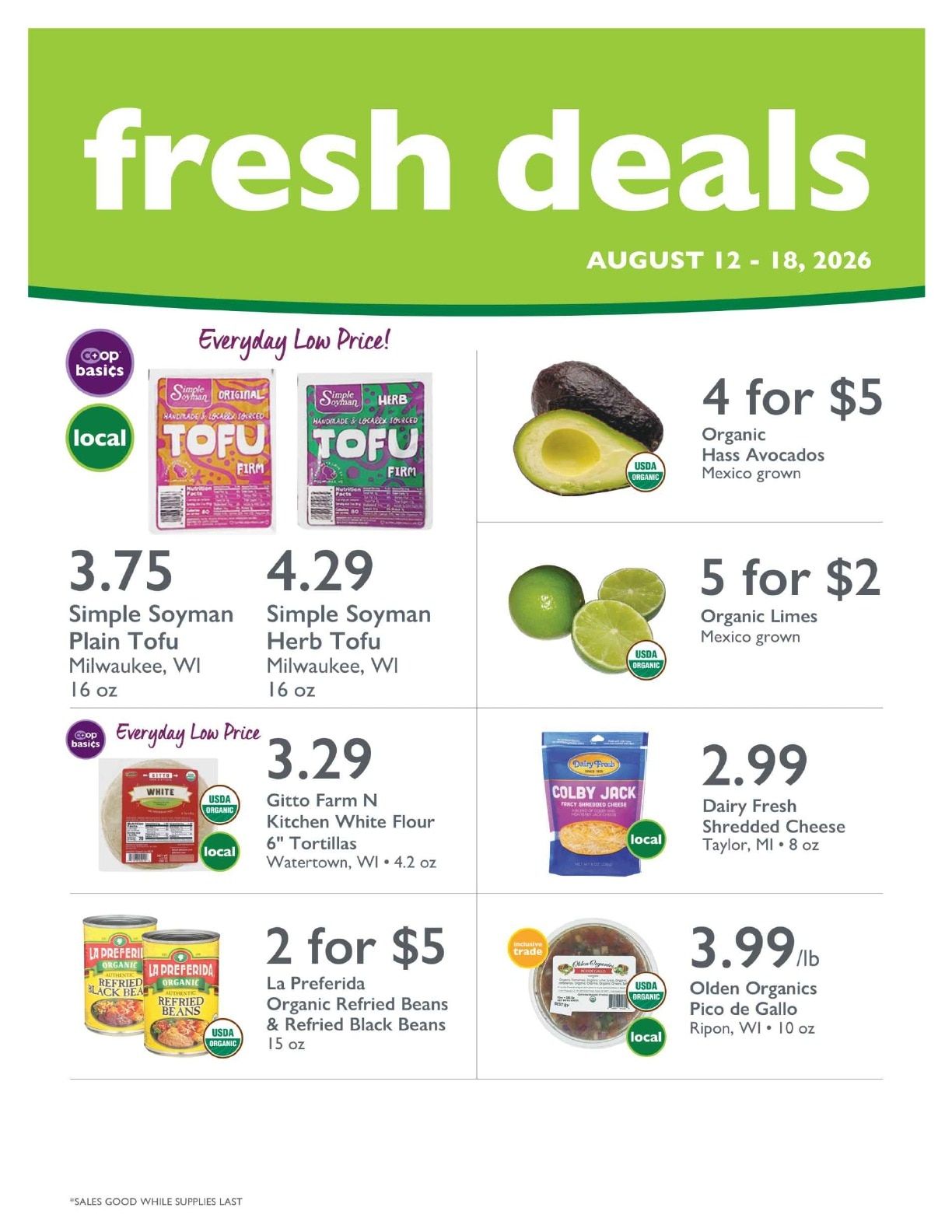 Outpost Natural Foods Co-op Fresh Deals Weekly Ad August 12 - 18, 2026