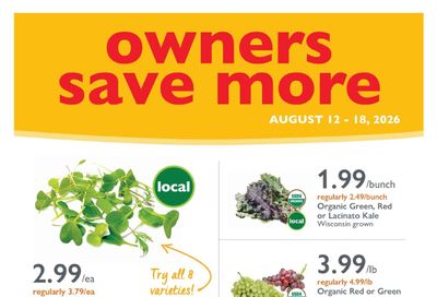 Outpost Natural Foods Co-op Owner Deals Weekly Ad August 12 - 18, 2026