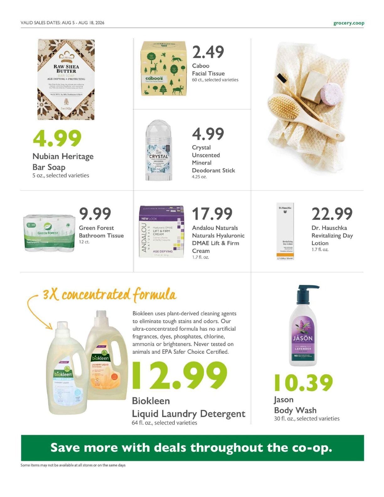 Placerville Food Co-op Co+op Deals Weekly Ad August 5 - 18, 2026