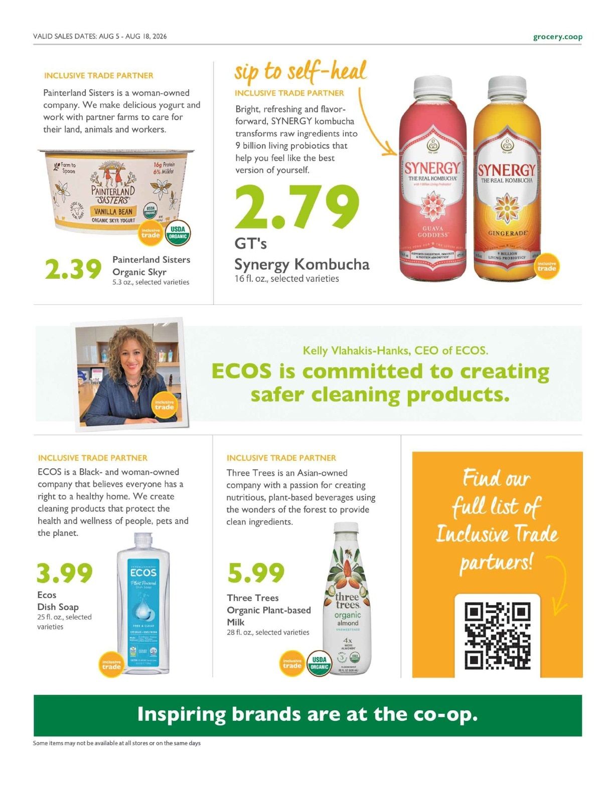 Ukiah Natural Foods Co-op Co+op Deals Weekly Ad August 5 - 18, 2026