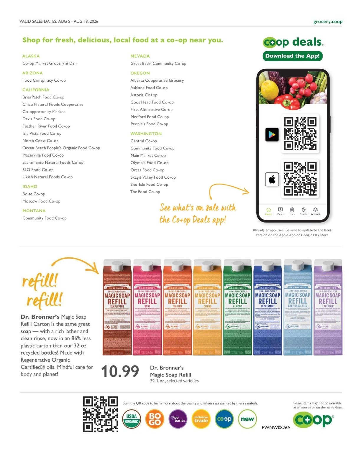 Community Food Co-op - Bozeman Co+op Deals Weekly Ad August 5 - 18, 2026