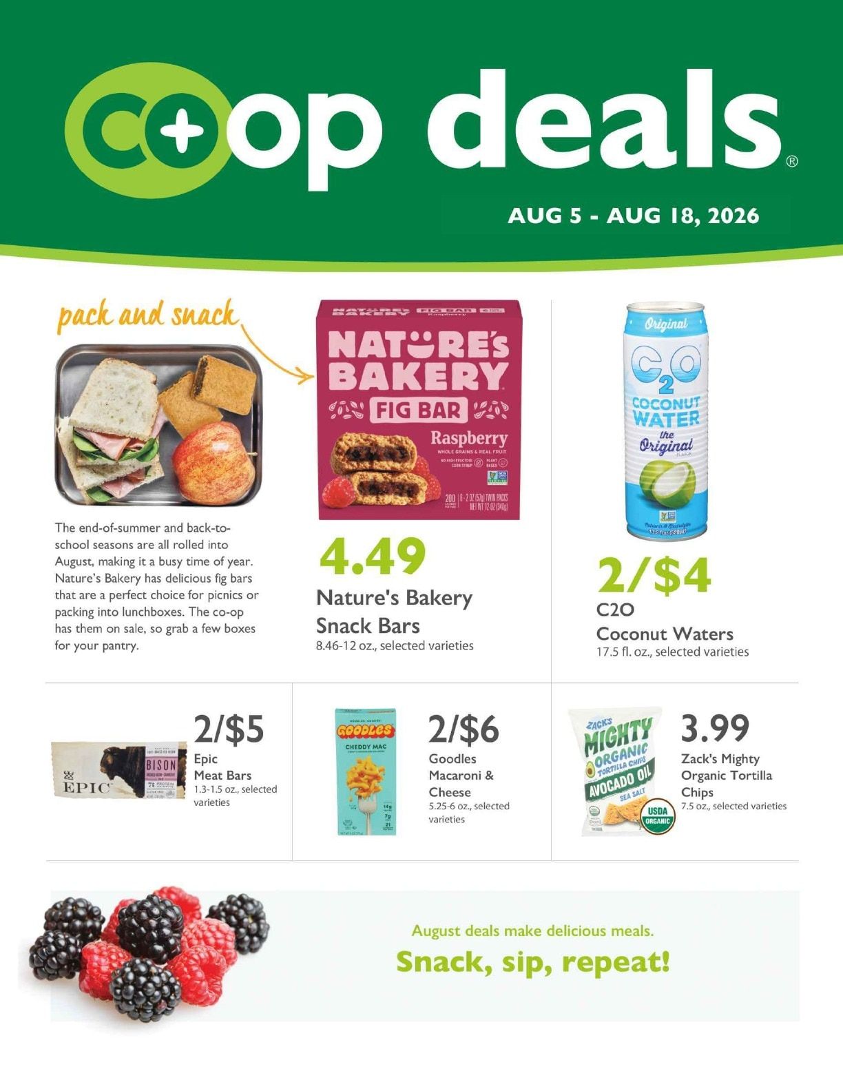 Central Co-op Co+op Deals Weekly Ad August 5 - 18, 2026