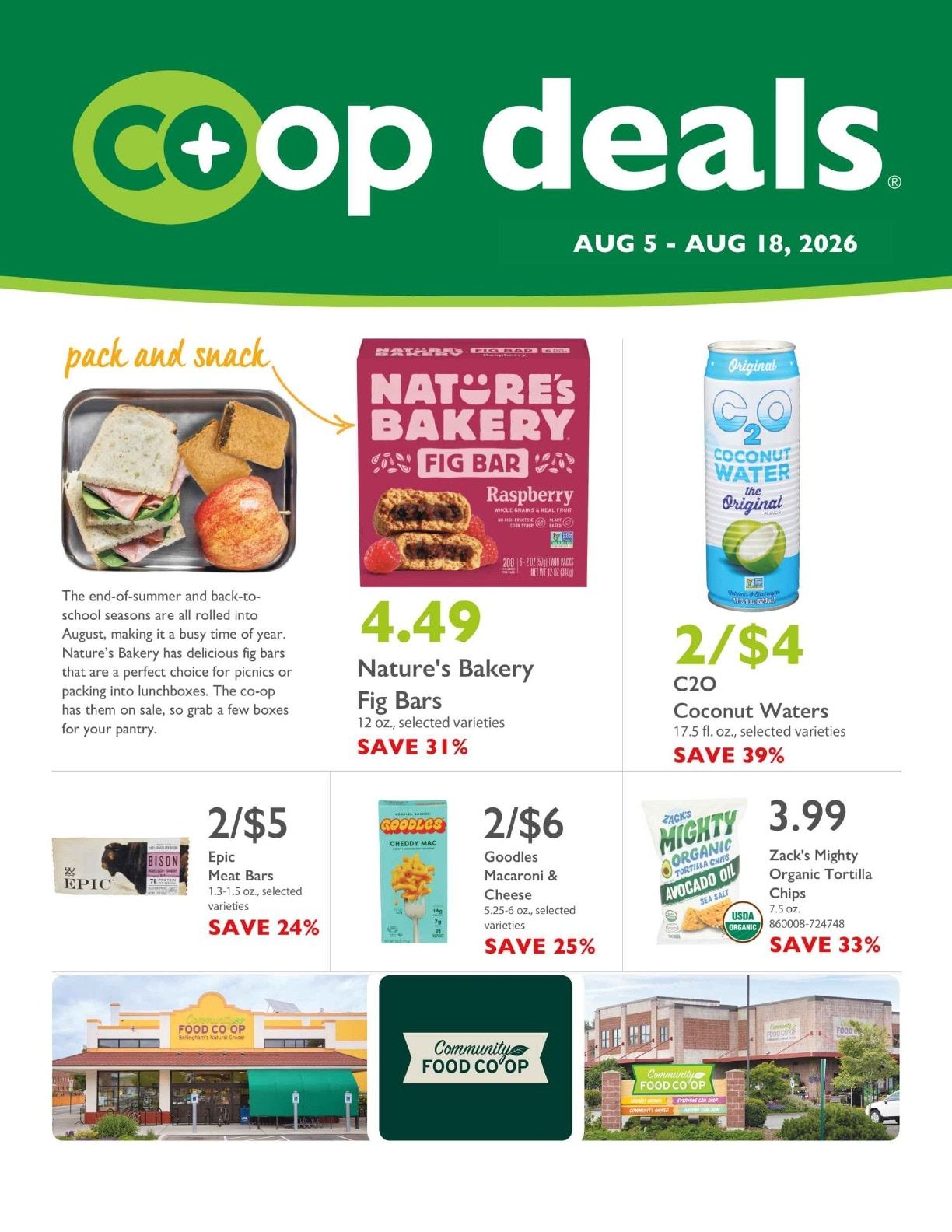 Community Food Co-op - Bellingham Co+op Deals Weekly Ad August 5 - 18, 2026