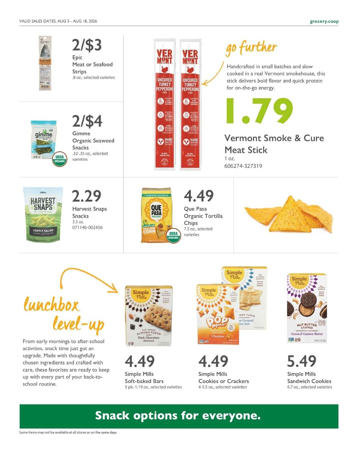 Community Food Co-op - Bellingham Co+op Deals Weekly Ad August 5 - 18, 2026