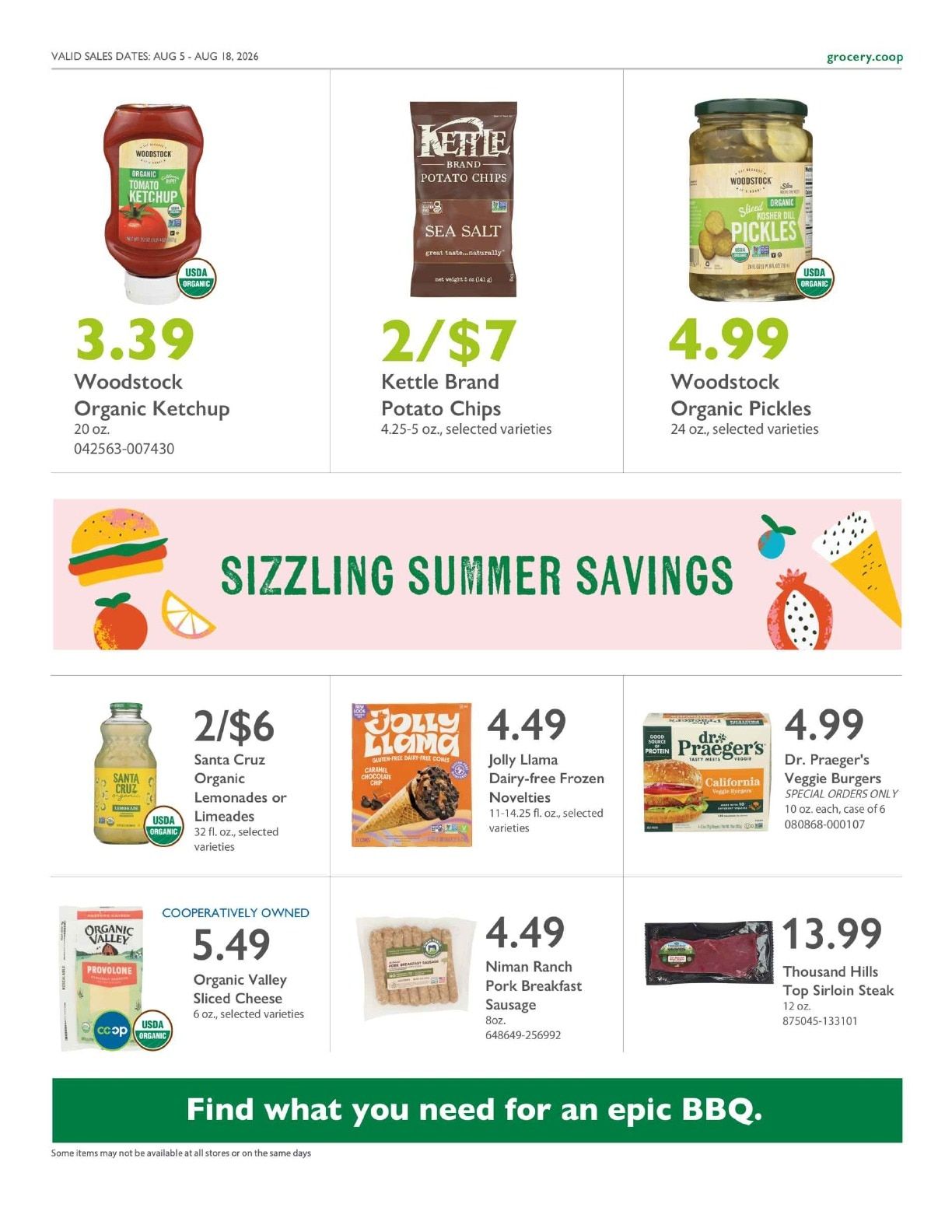 Community Food Co-op - Bellingham Co+op Deals Weekly Ad August 5 - 18, 2026