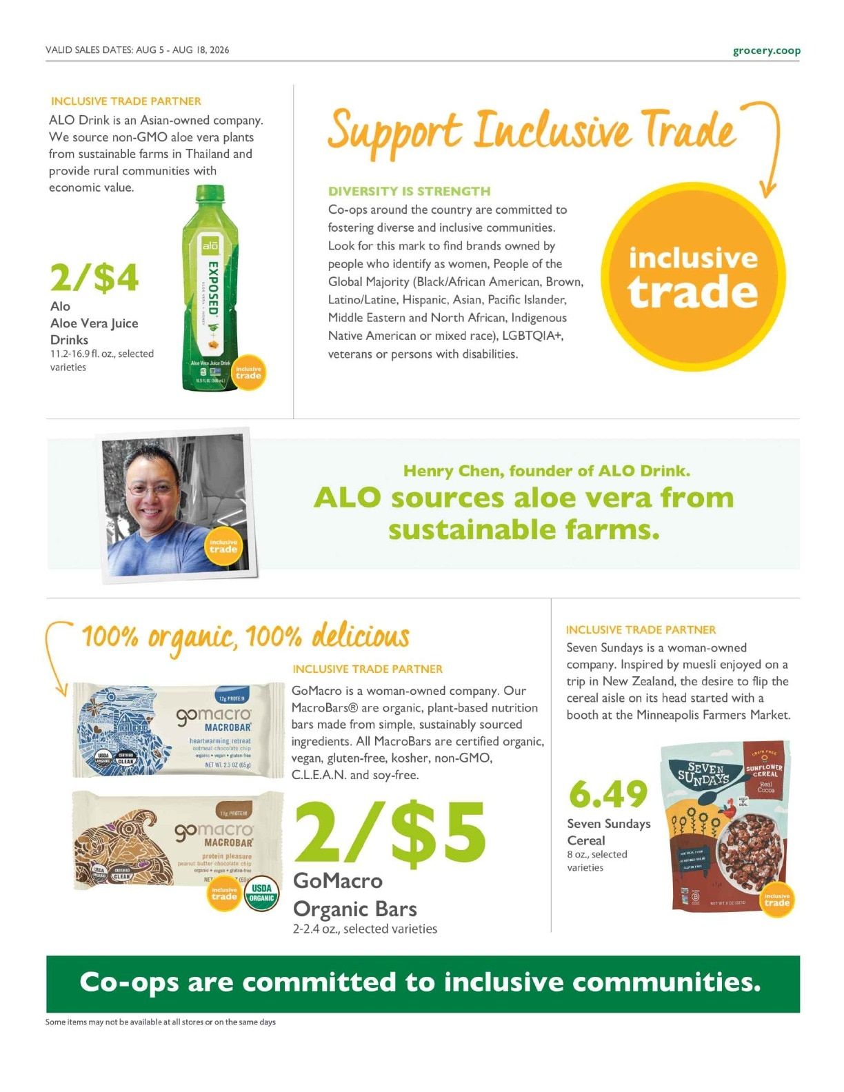 Community Food Co-op - Bellingham Co+op Deals Weekly Ad August 5 - 18, 2026