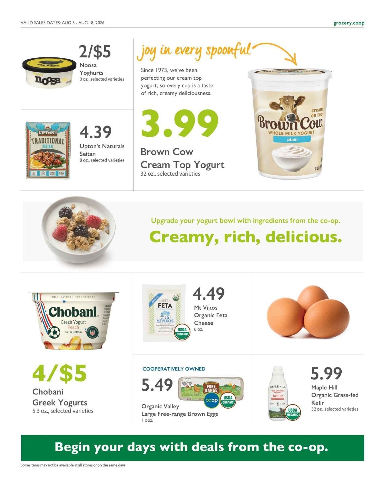 Hudson Grocery Cooperative Co+op Deals Weekly Ad August 5 - 18, 2026