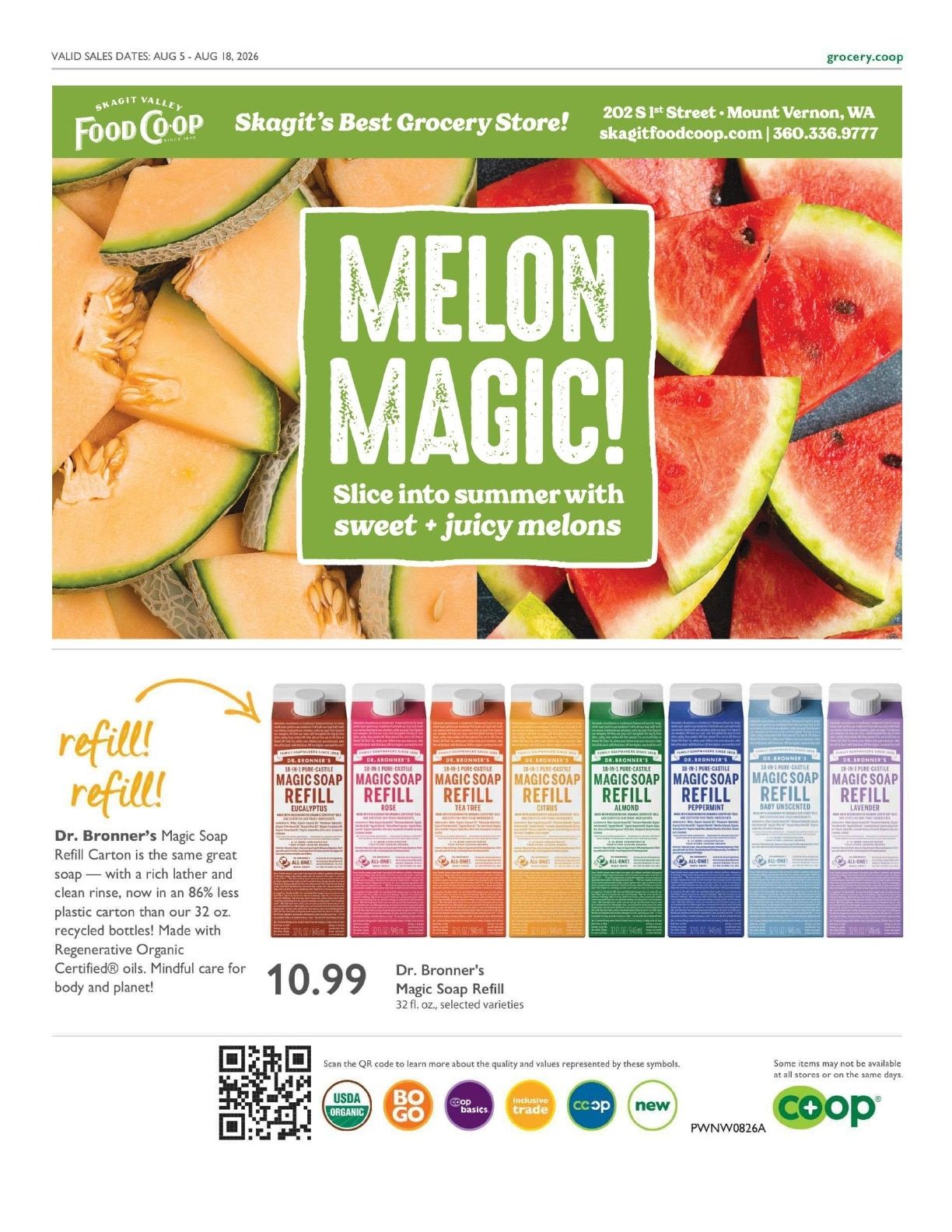 Skagit Valley Food Co-op Co+op Deals Weekly Ad August 5 - 18, 2026