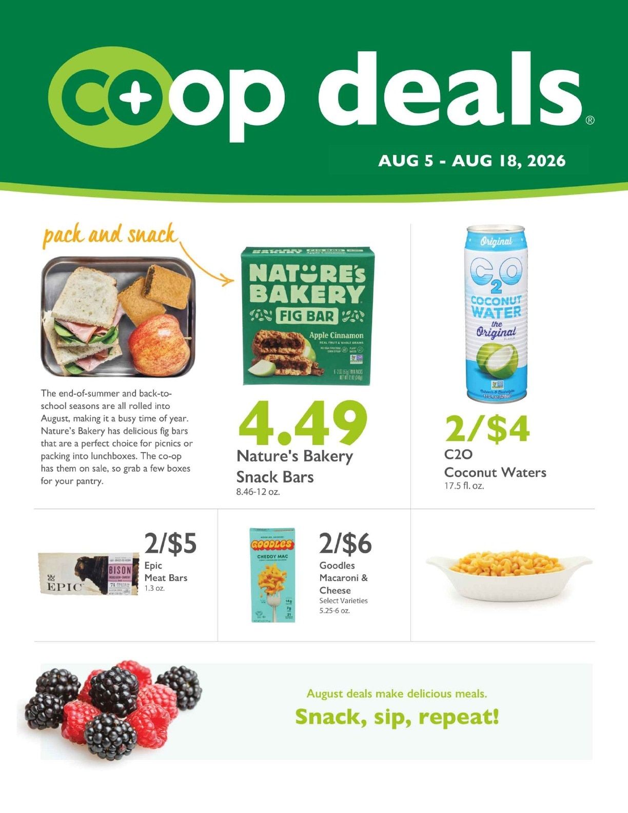 Willy Street Co-op Co+op Deals Weekly Ad August 5 - 18, 2026