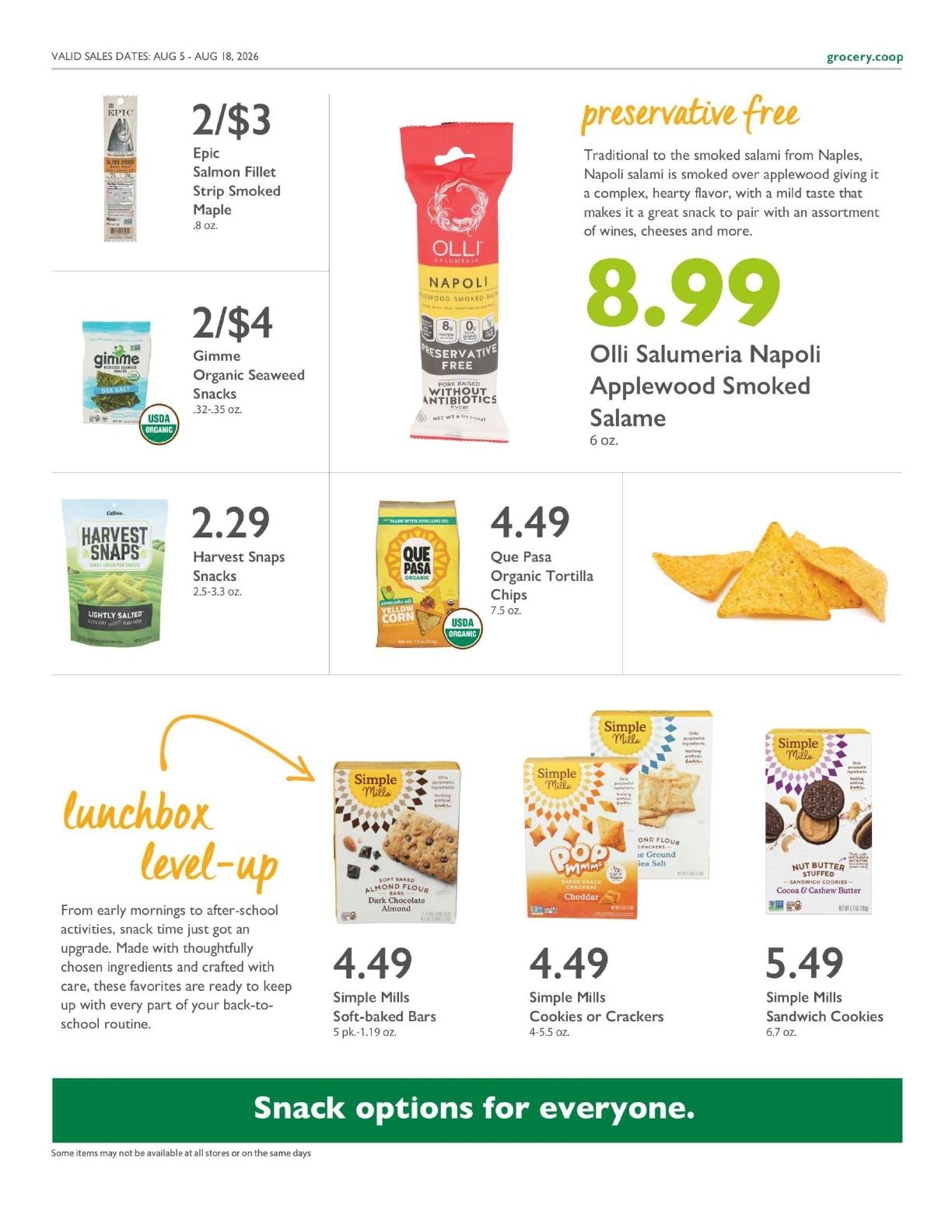 Willy Street Co-op Co+op Deals Weekly Ad August 5 - 18, 2026