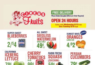 Circus Fruits (New York) Weekly Ad August 12 - 18, 2026