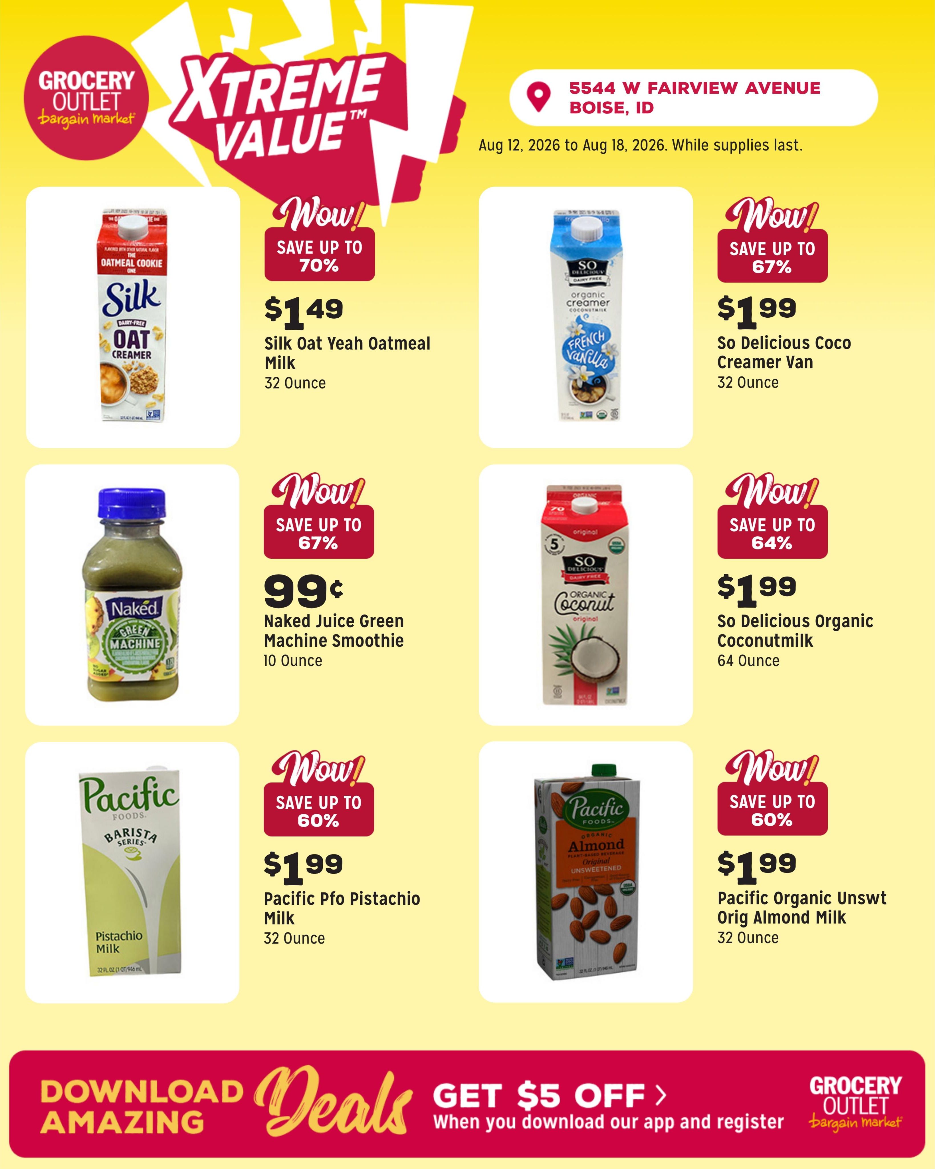 Grocery Outlet (Boise Area, ID) Weekly Ad August 12 - 18, 2026