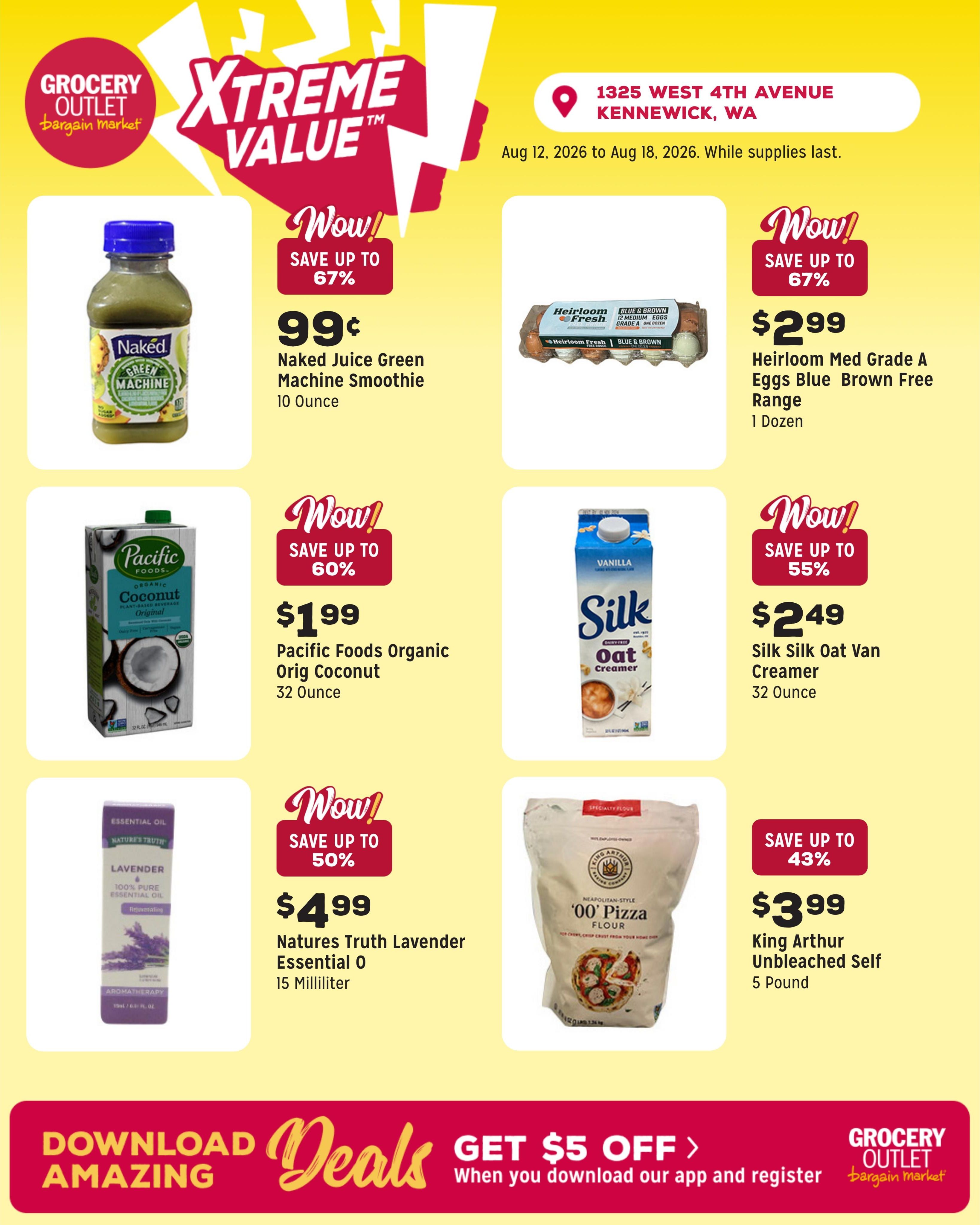 Grocery Outlet (Burbank–Wallula Area, WA) Weekly Ad August 12 - 18, 2026