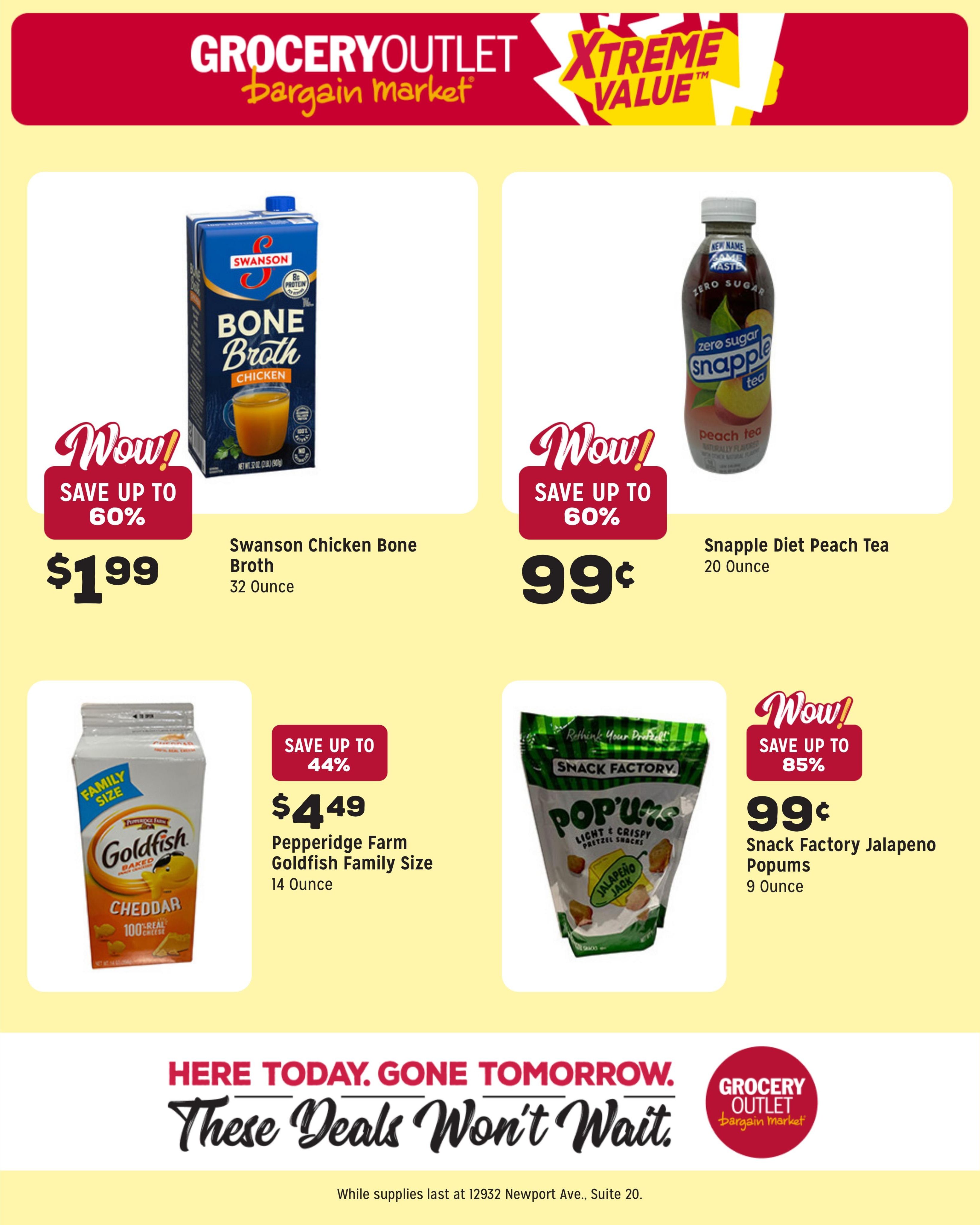Grocery Outlet (Irvine–Tustin Area, CA) Weekly Ad August 12 - 18, 2026