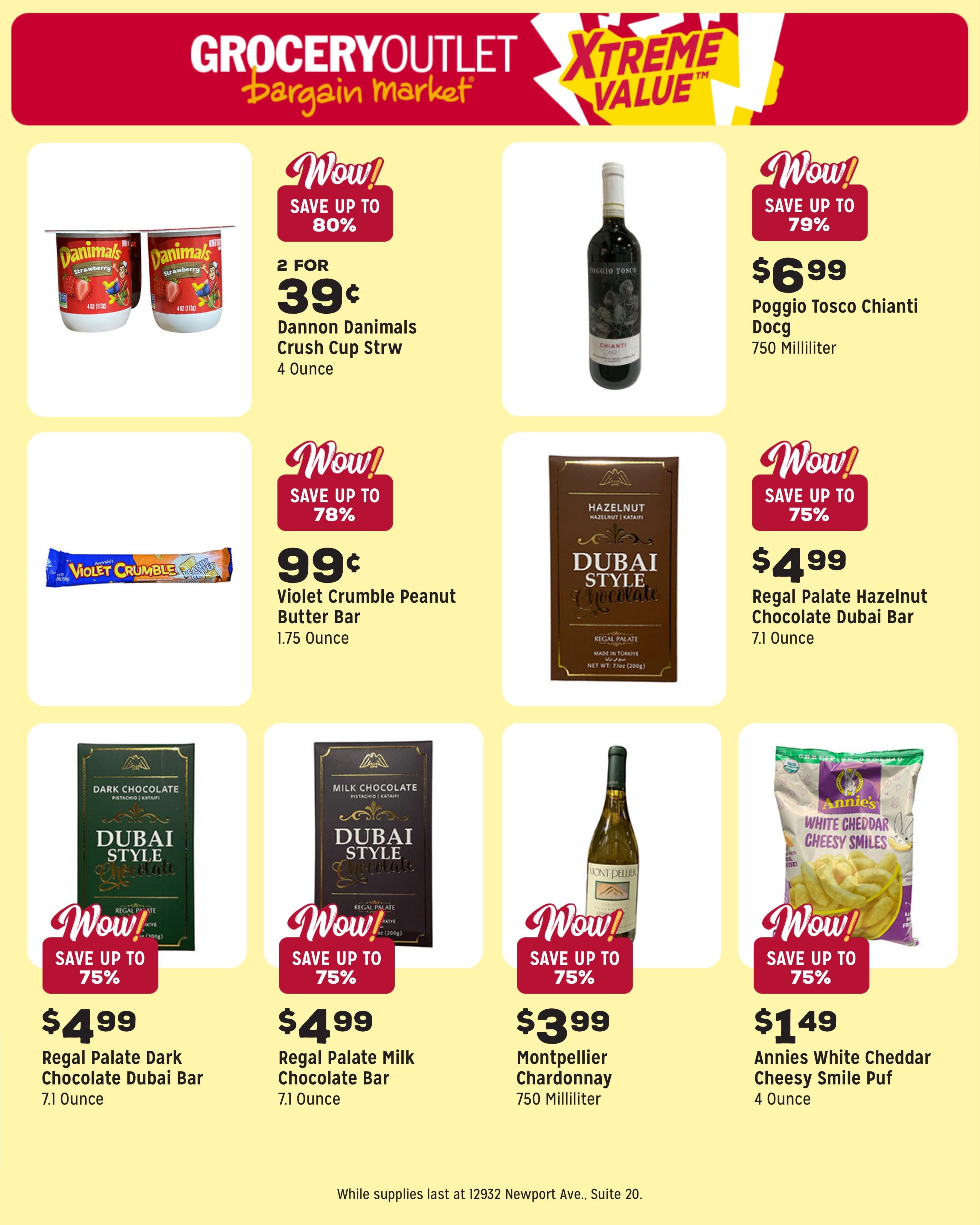 Grocery Outlet (Irvine–Tustin Area, CA) Weekly Ad August 12 - 18, 2026