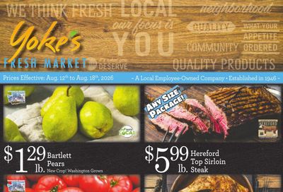Yoke's Fresh Market Weekly Ad August 12 - 18, 2026